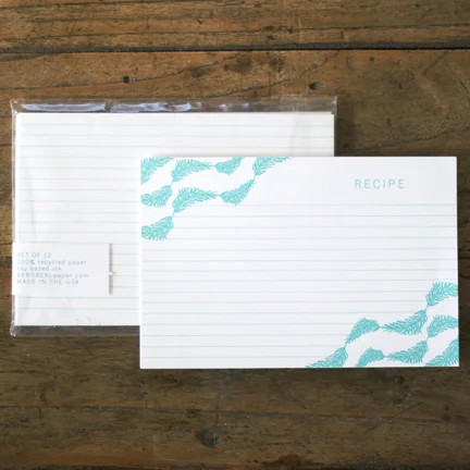 FLORES recipe cards s/12