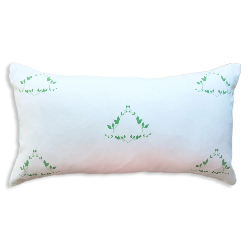 Floral Emerald Lumbar Pillow 