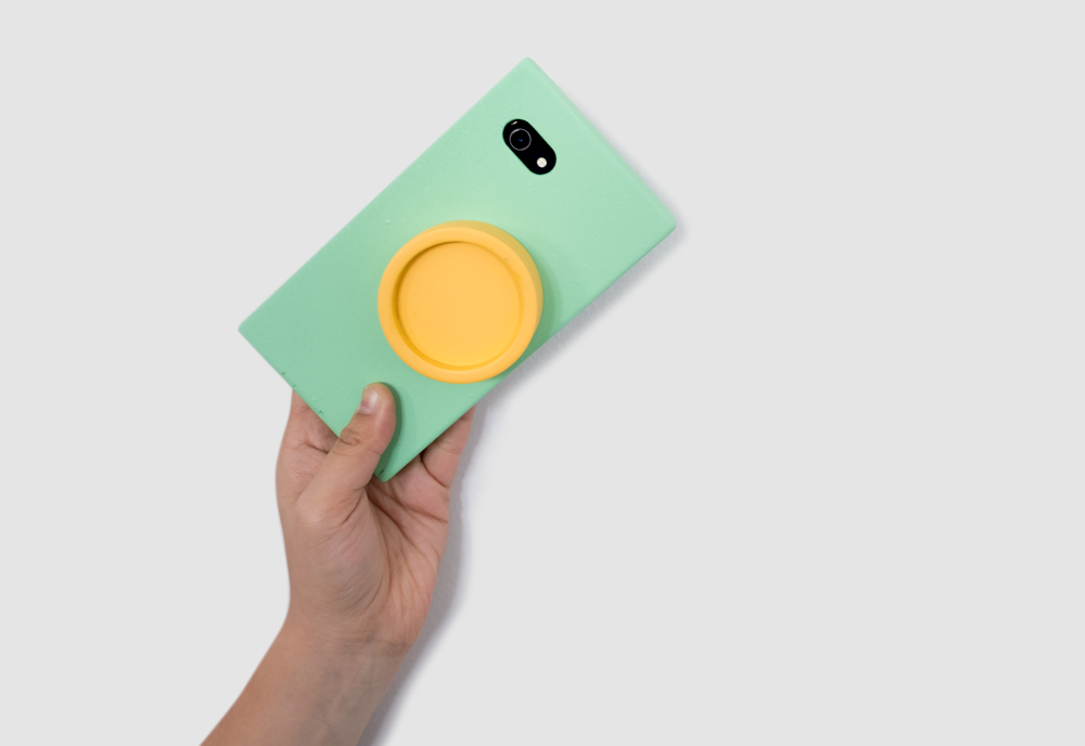 Camera case that holds a phone for activities that involve augmented reality