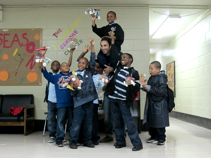 CITYarts engaged Assaf to teach kids how to create their toys, during a CITYarts project at Polo Grounds N.Y.C