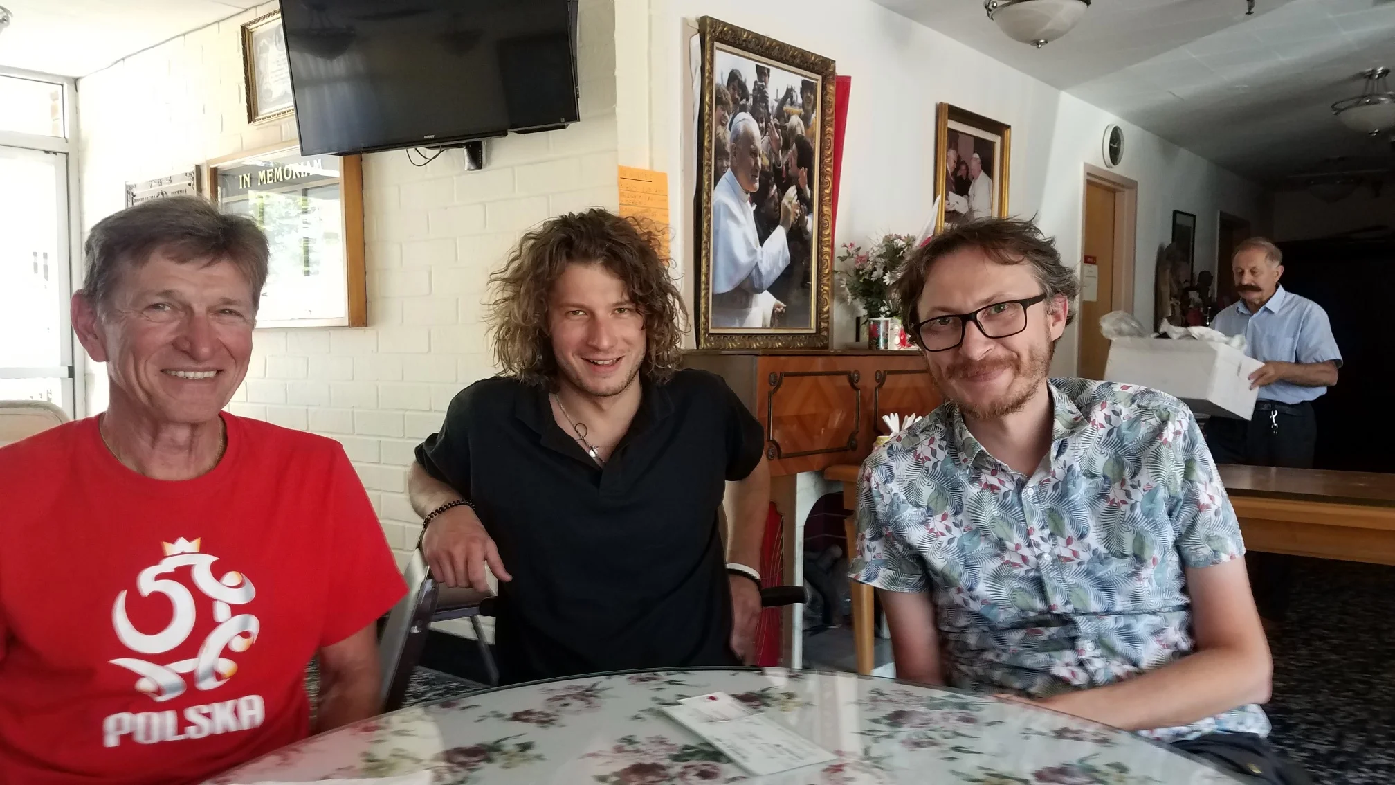 From left to right: Andrew Kozlowski (President of Polish Center), Maciek kaminski, Michal Woroch.