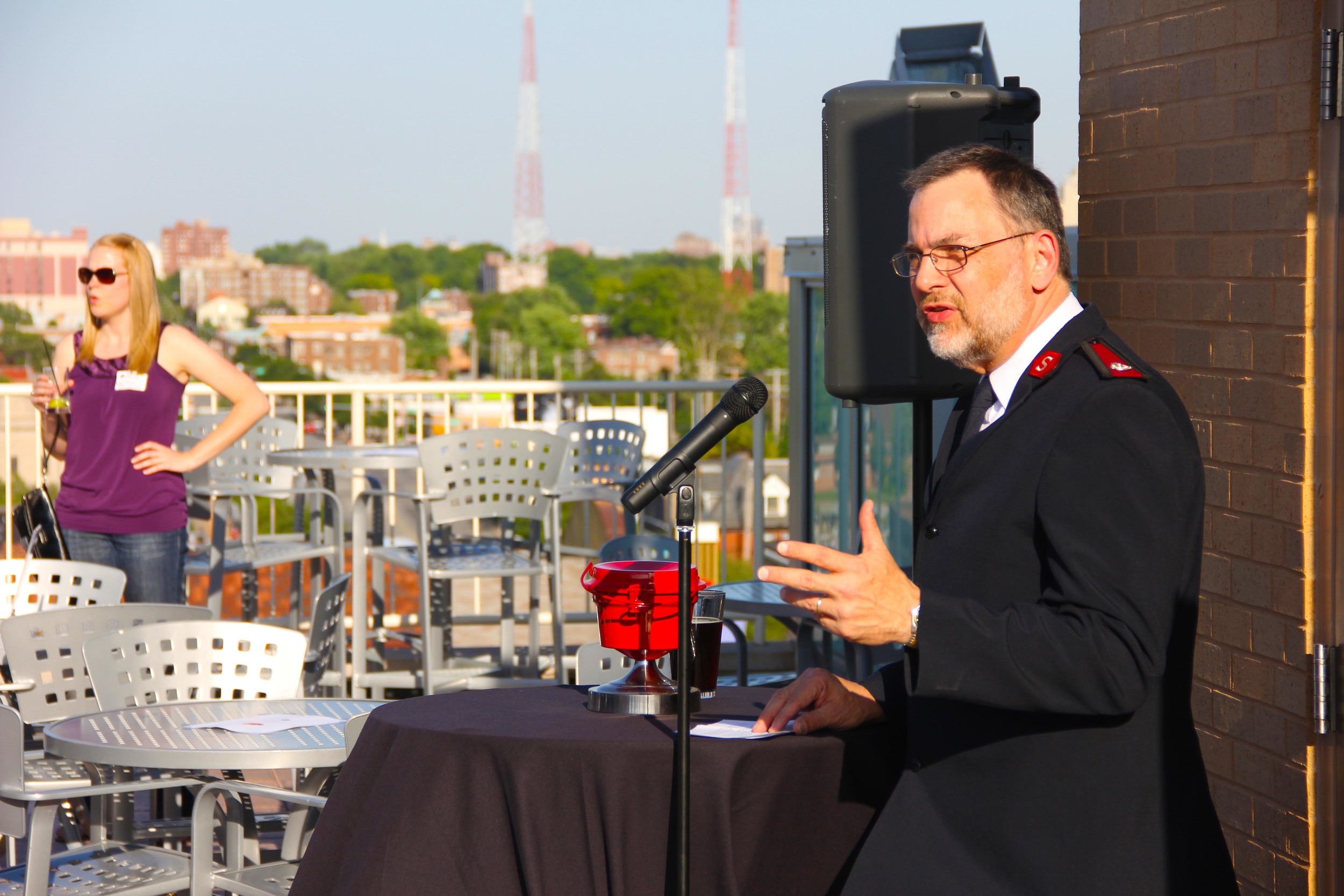  This event, held in partnership with The Salvation Army (@SalArmySTL) in May 2012, sold out and packed the rooftop of the Moonrise Hotel (@MoonriseHotel). Hashtracking figures showed that the message of The Salvation Army reached 150 people in perso