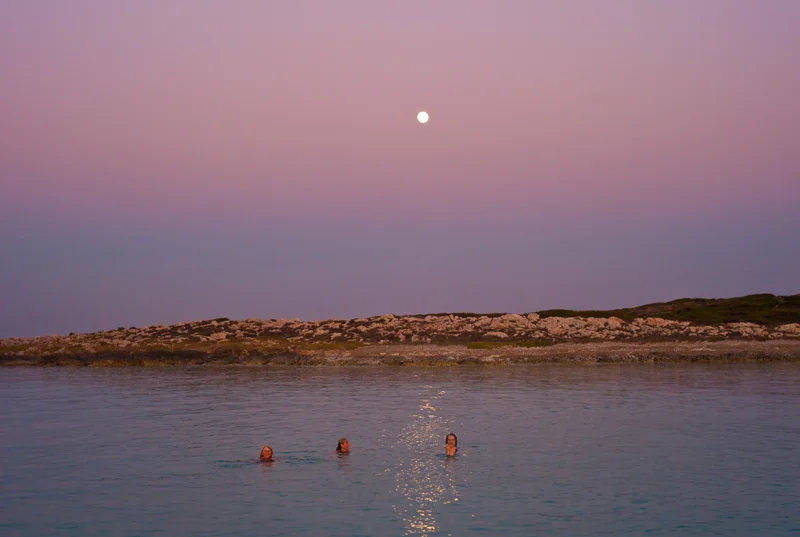 Summer Full Moon Evening Swim
