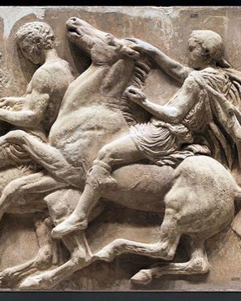 This is the Chinese Year of the Horse . The Greek sculptors rendered the  horse as an embodiment of power and grace. #horse #yearofthehorse #sculpture #greeksculpture #greece