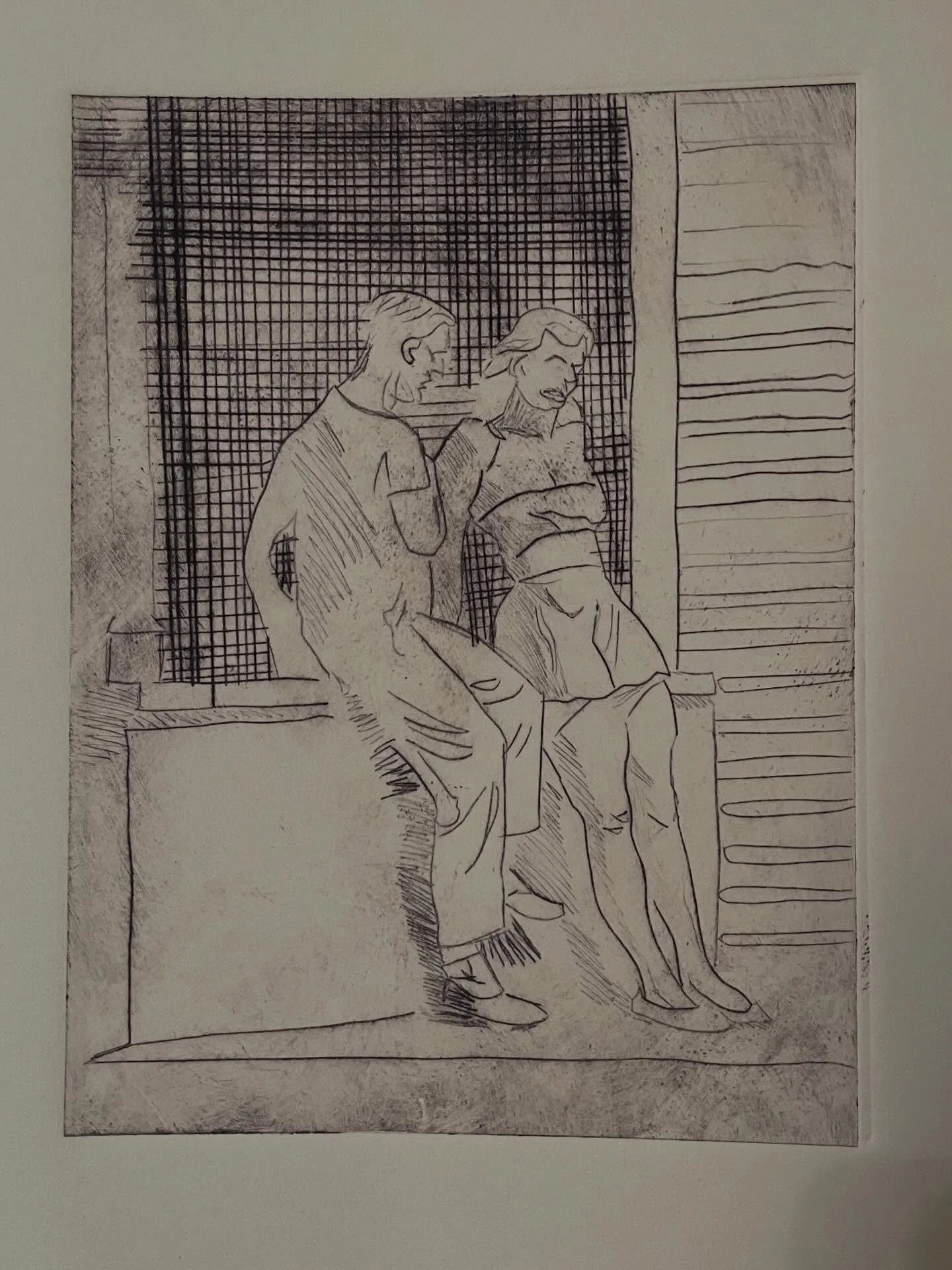 A day of learning to drypoint for residency students as their three week stay winds up.  #residency #drypoint #printmaking #artschool #paros