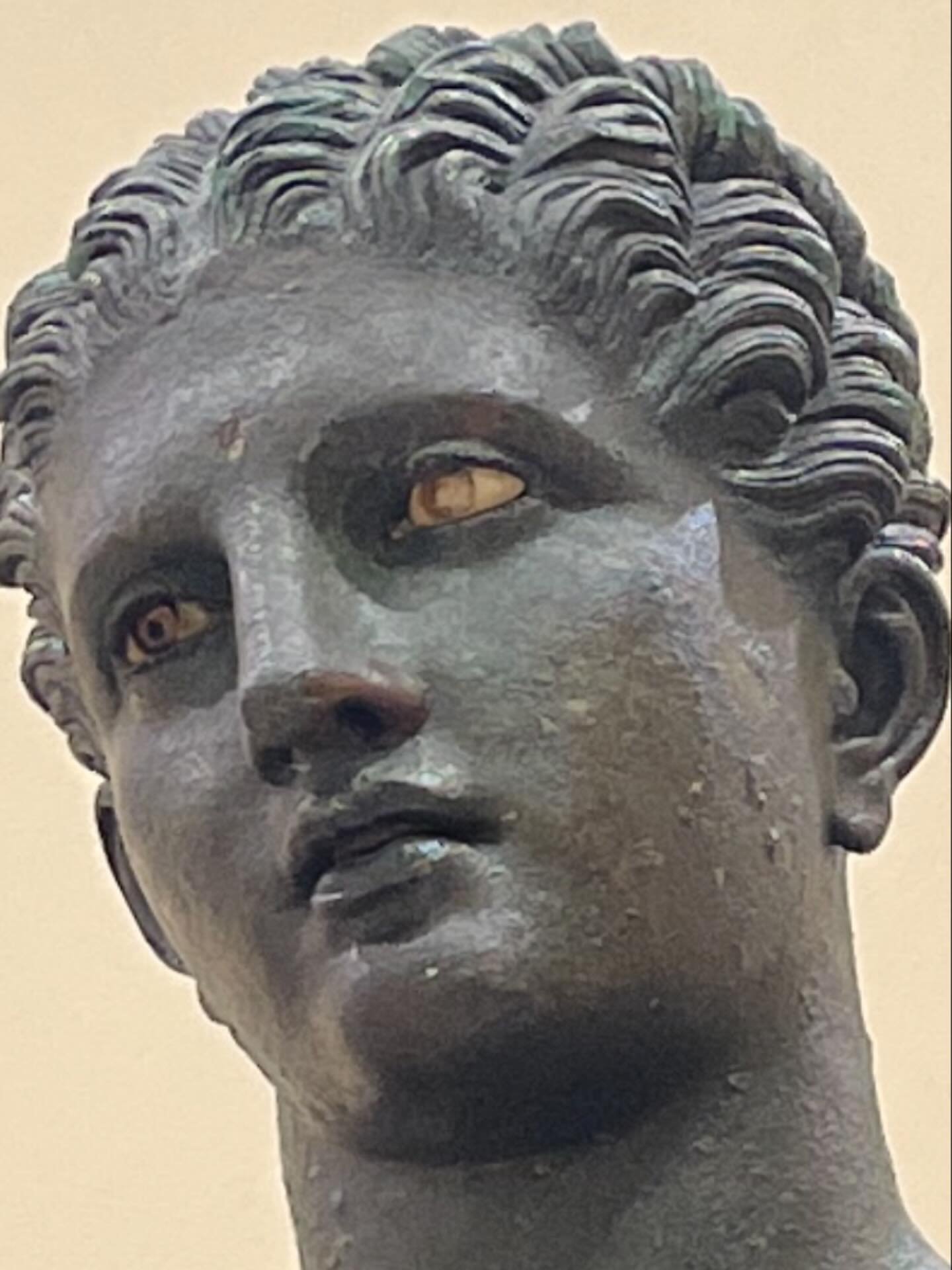 Bronze figure of Artemis from the Archeological Museum in Piraeus.  Mid 4th c BC. #artemis #bronzesculpture #workshops #residencies #greece #artschool #studyart #ancientgreece