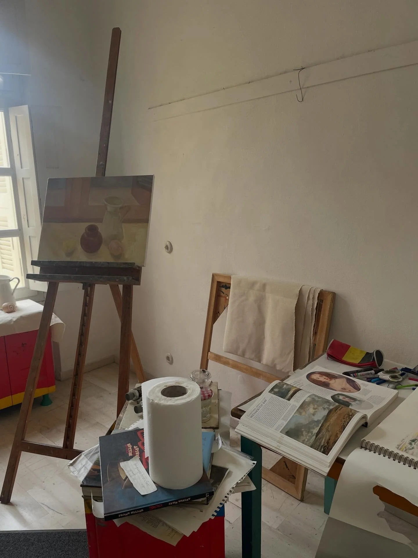 Third day of the April residency and the studios are filling with work and energy.  #residencies #artschool #workshops #shortcourses