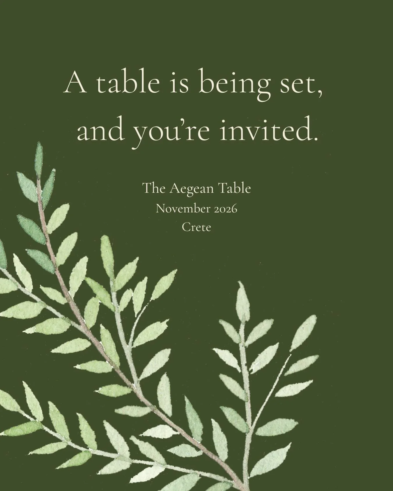 We are excited to announce a new experience through the Center! Many of you know how much of a pivotal role food plays in our semesters and workshops, as such we are excited to share @aegeantableretreat with you. After all, what is food if not art? 
