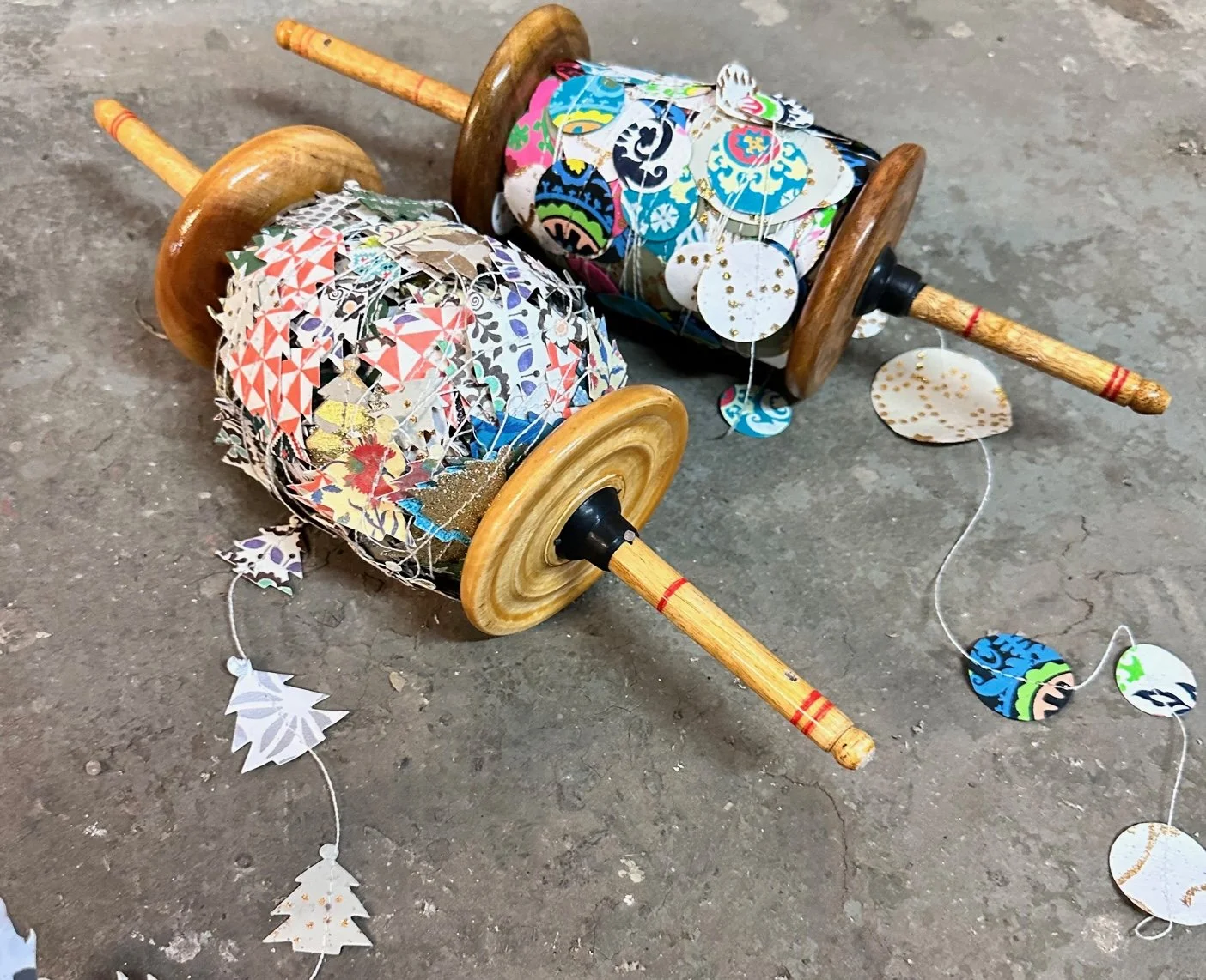 Vintage Paper Garland on Spool