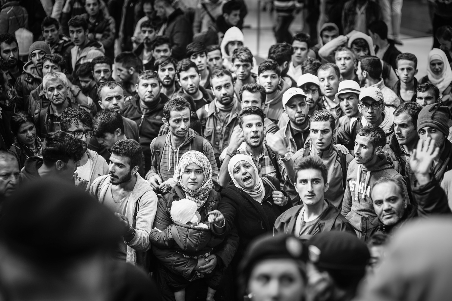 I spot Reem with her two children in the crowd