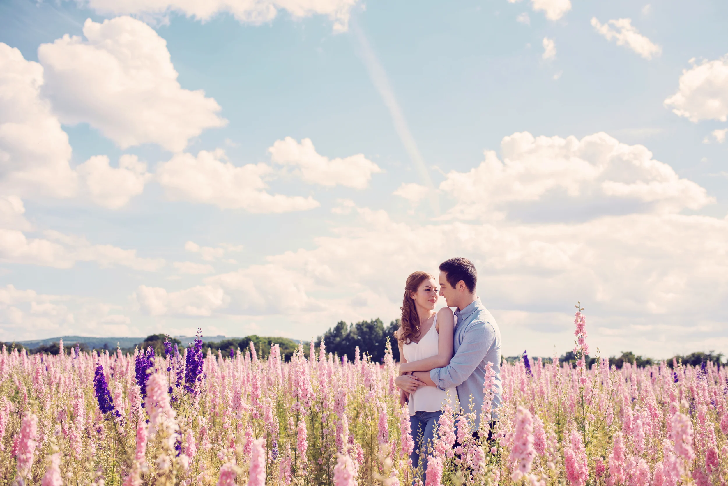 Flower Field Engagement Photos with Sarah & Jon.
