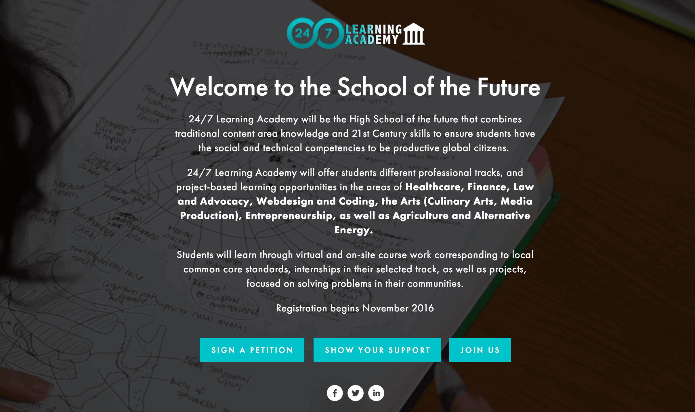 A blended learning school and instructional marketplace