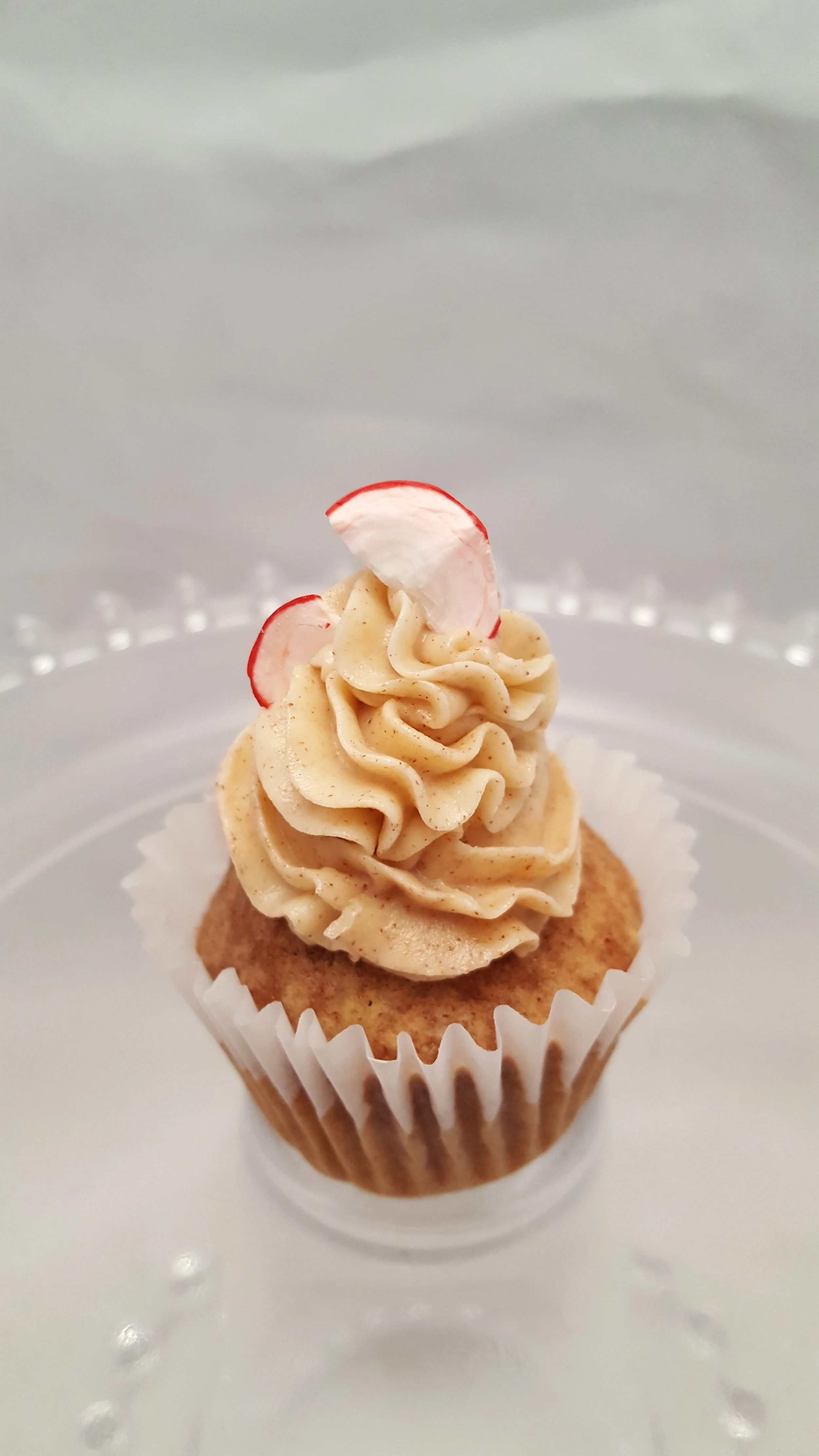 Fireball cupcake with cinnamon whiskey buttercream