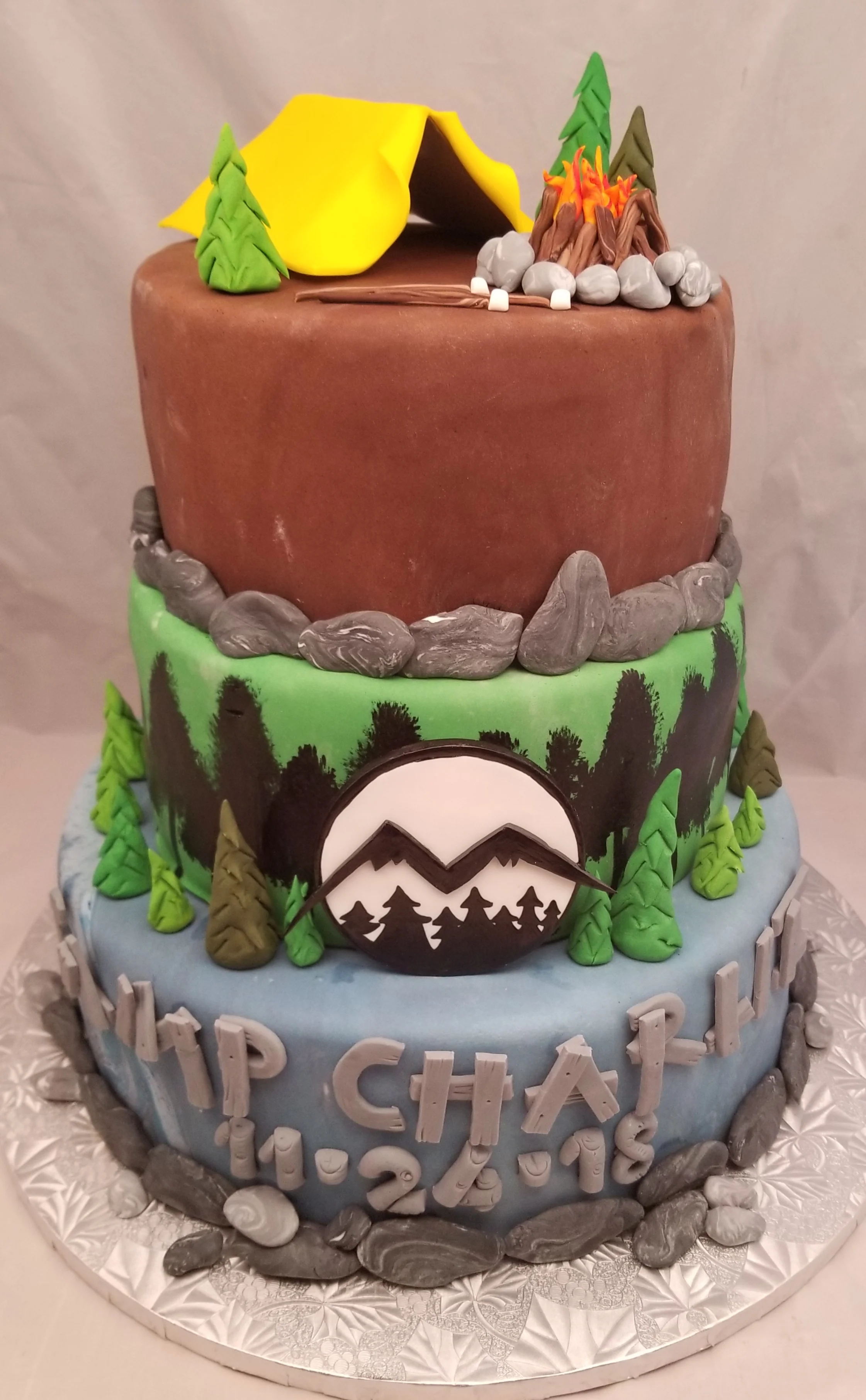 Camping Bar Mitzvah cake