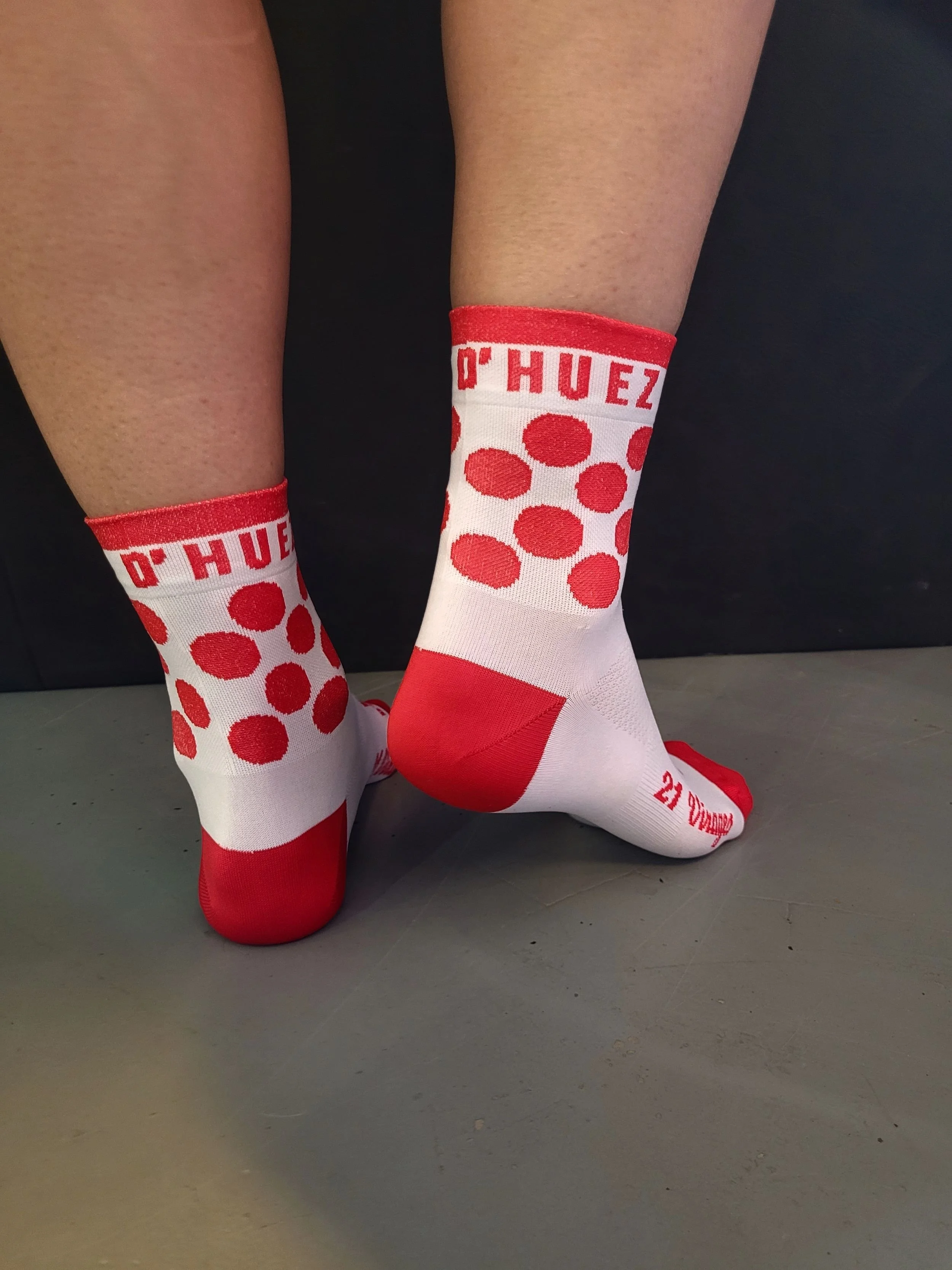 Alpe D'Huez Cycling Sock Red — Cycle Huez