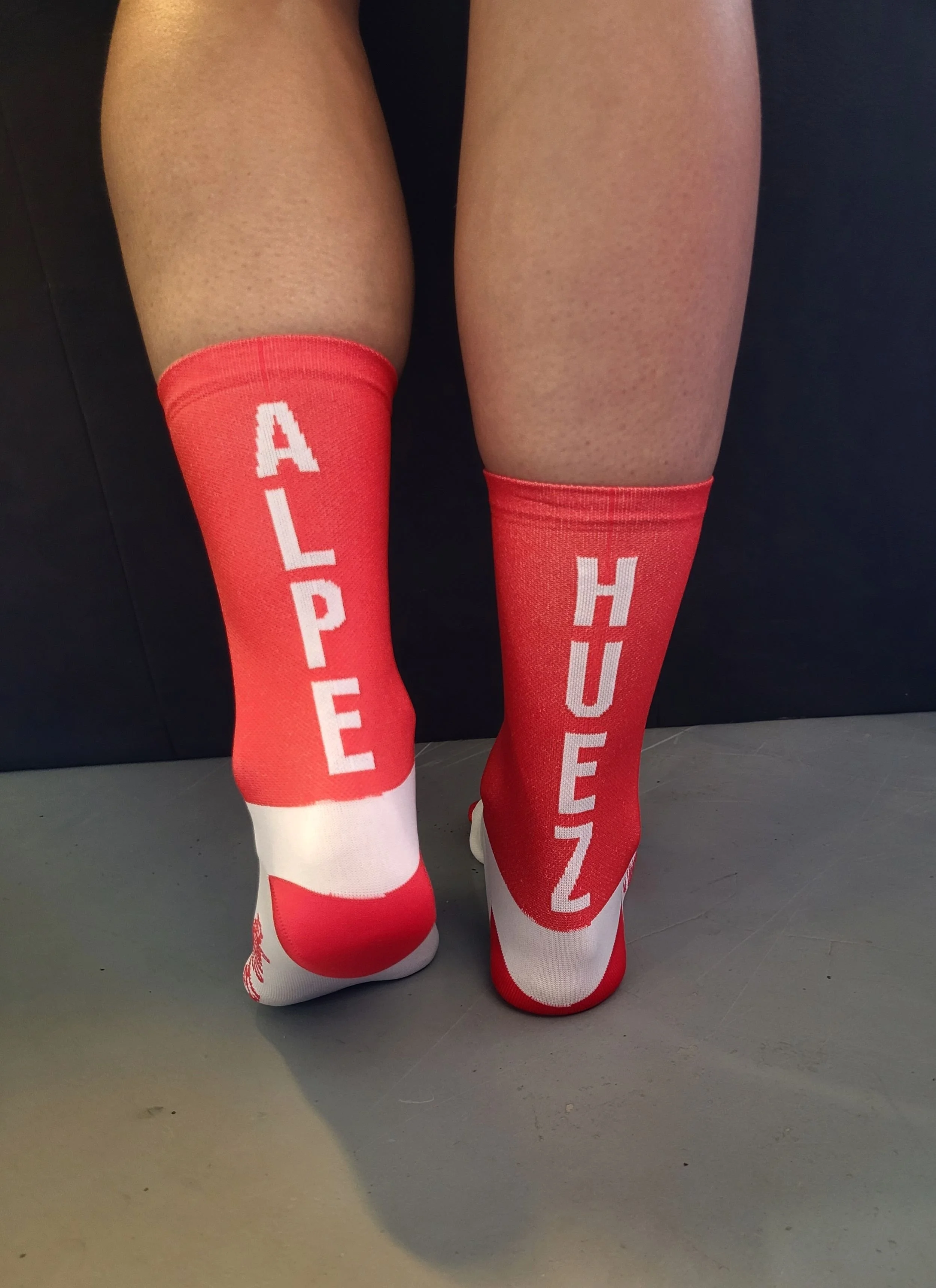 Alpe D'Huez Cycling Sock Red — Cycle Huez