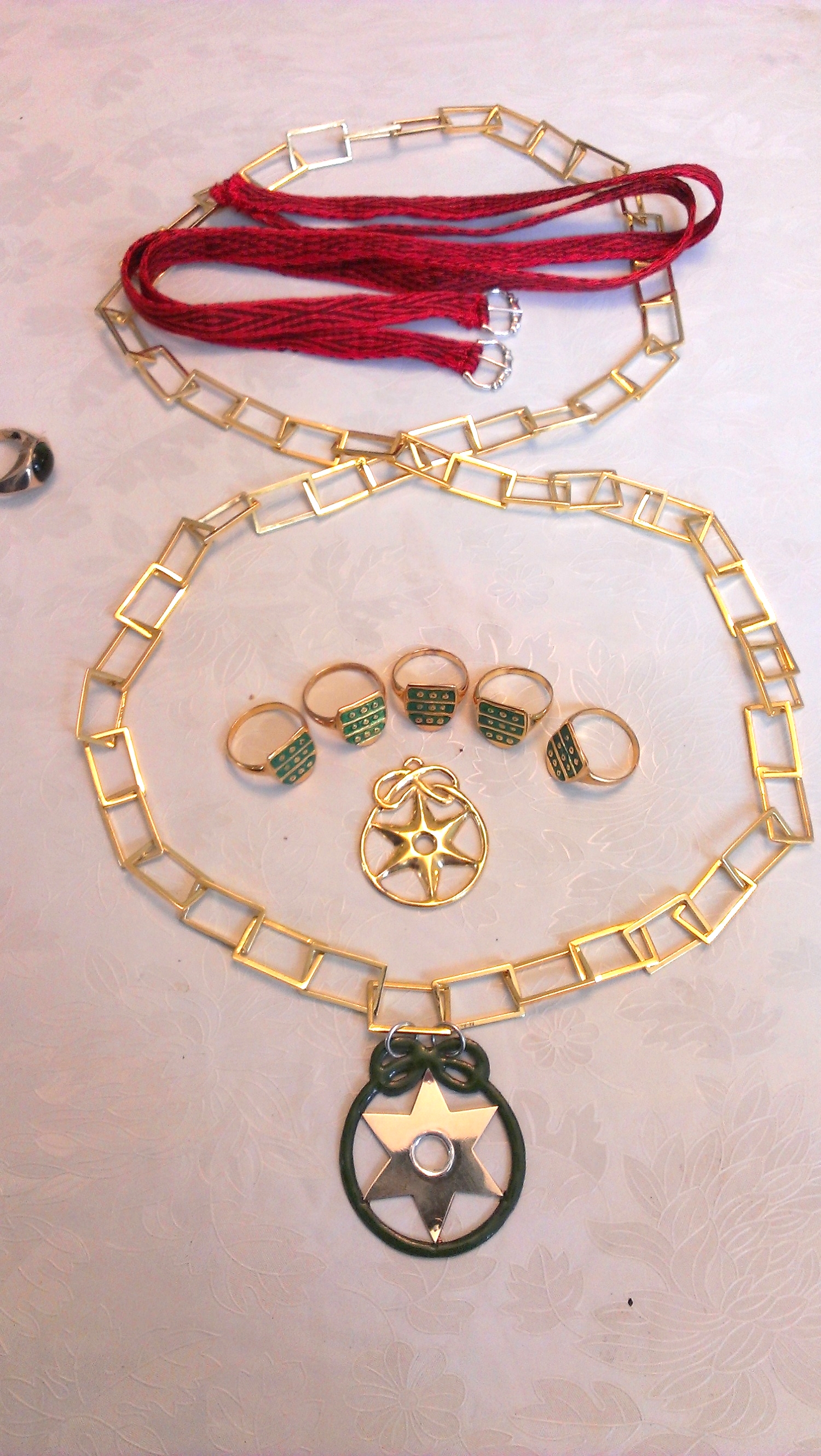 All the jewellery assembled and ready to be packed.