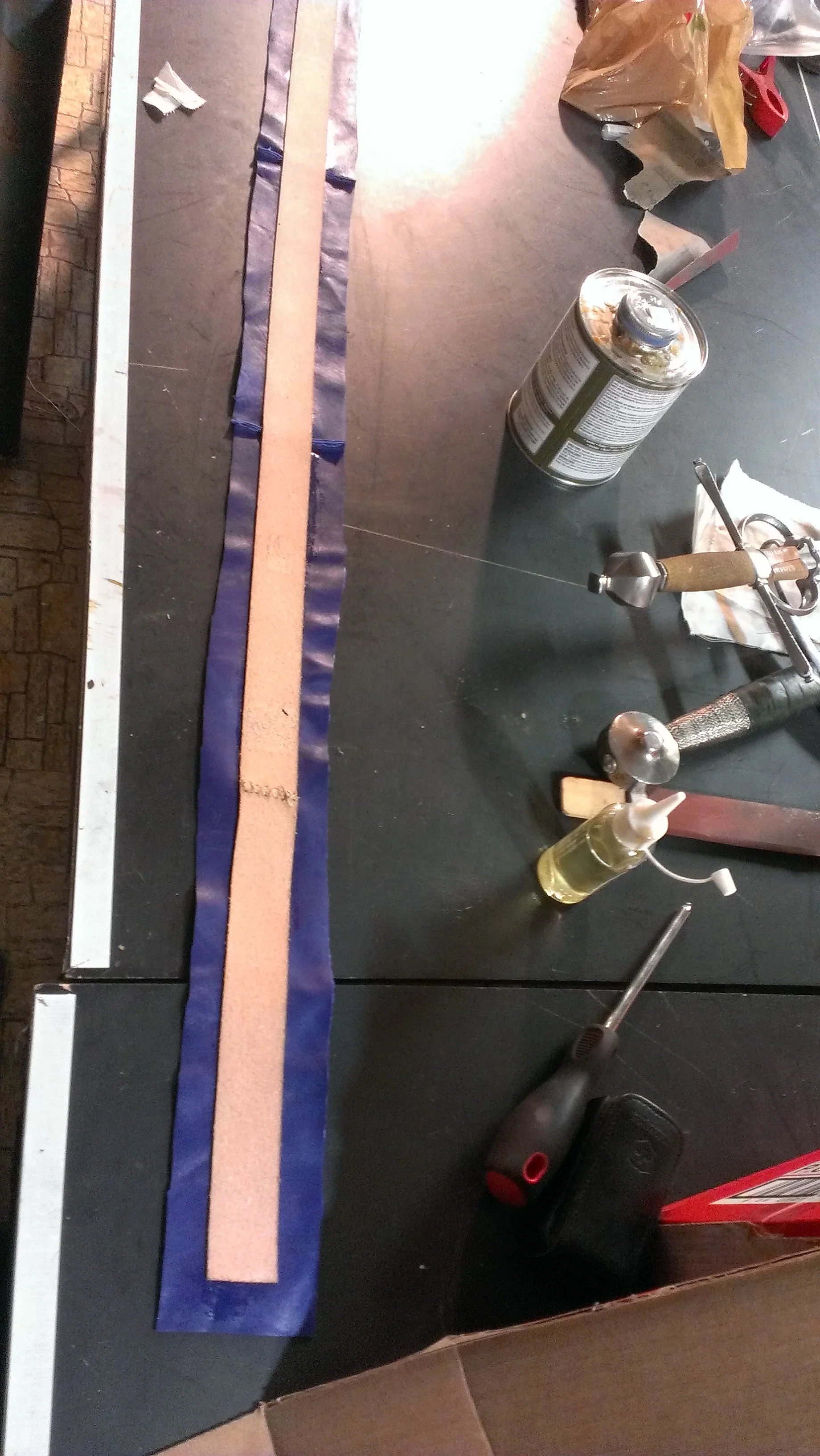 Note the sword hilts. Because that's the sort of thing we have lying around in the workshop. 
