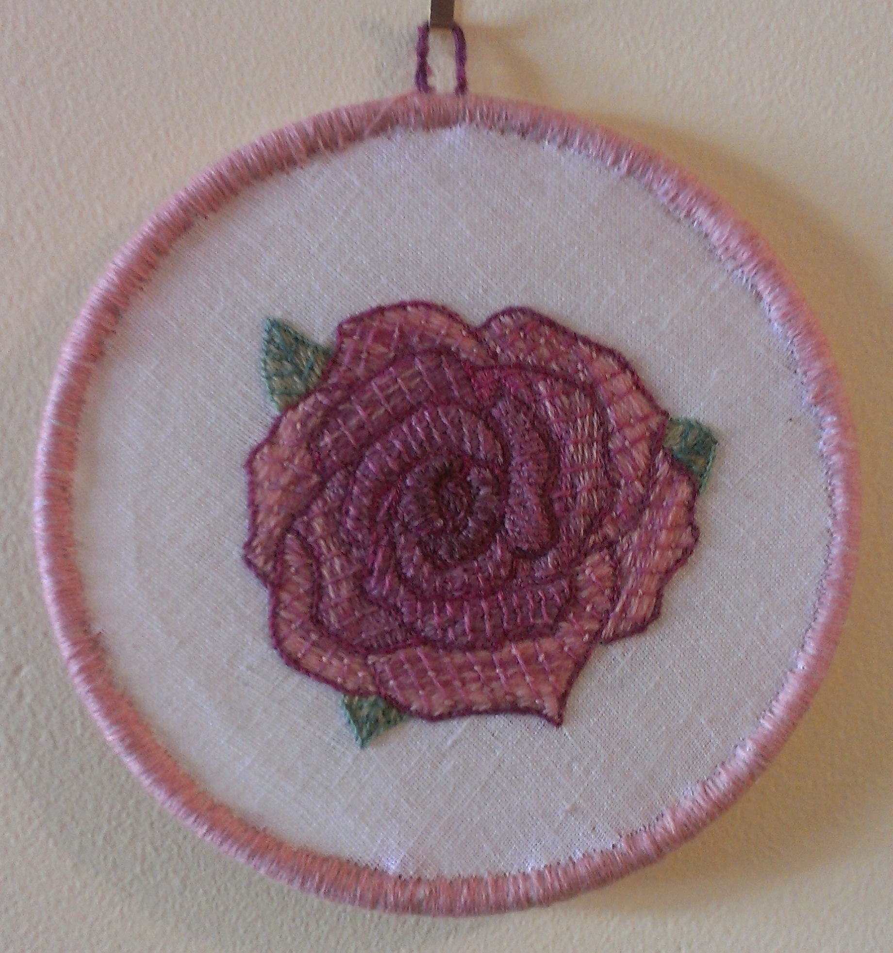 Embroidered rose by Aurora