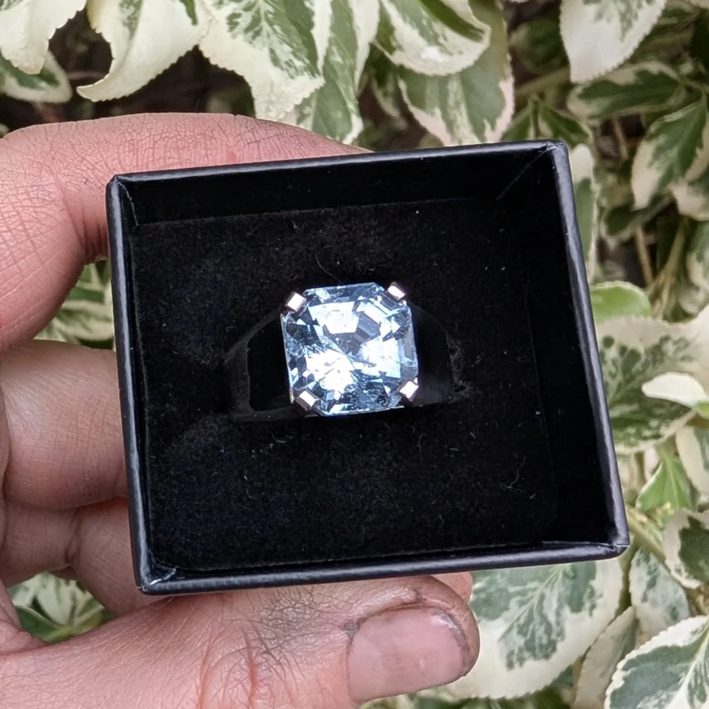 Didn't have a chance to post this spectacular custom ring I made in December until now. Set with a massive 10 mm aquamarine, and engraved with a Gemini glyph on the inside, this sterling silver ring makes a bold statement and I hope the new owner wil