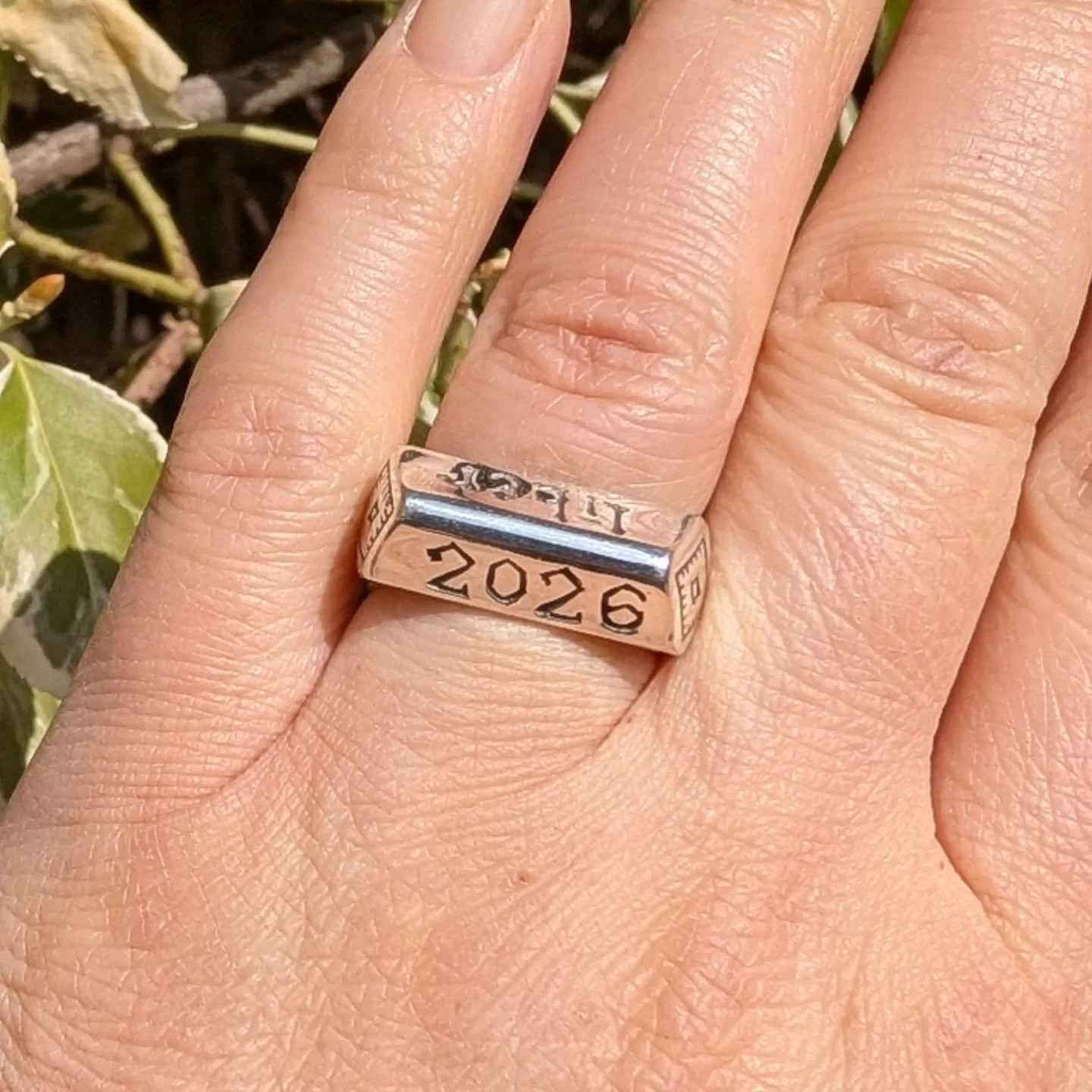 Just finished up this ring for a university grad! This style is based on a medieval ring that was said to have belonged to Joan of arc. The unique profile makes it perfect for a customizable ring that can have a date and commemorative motto. This is 