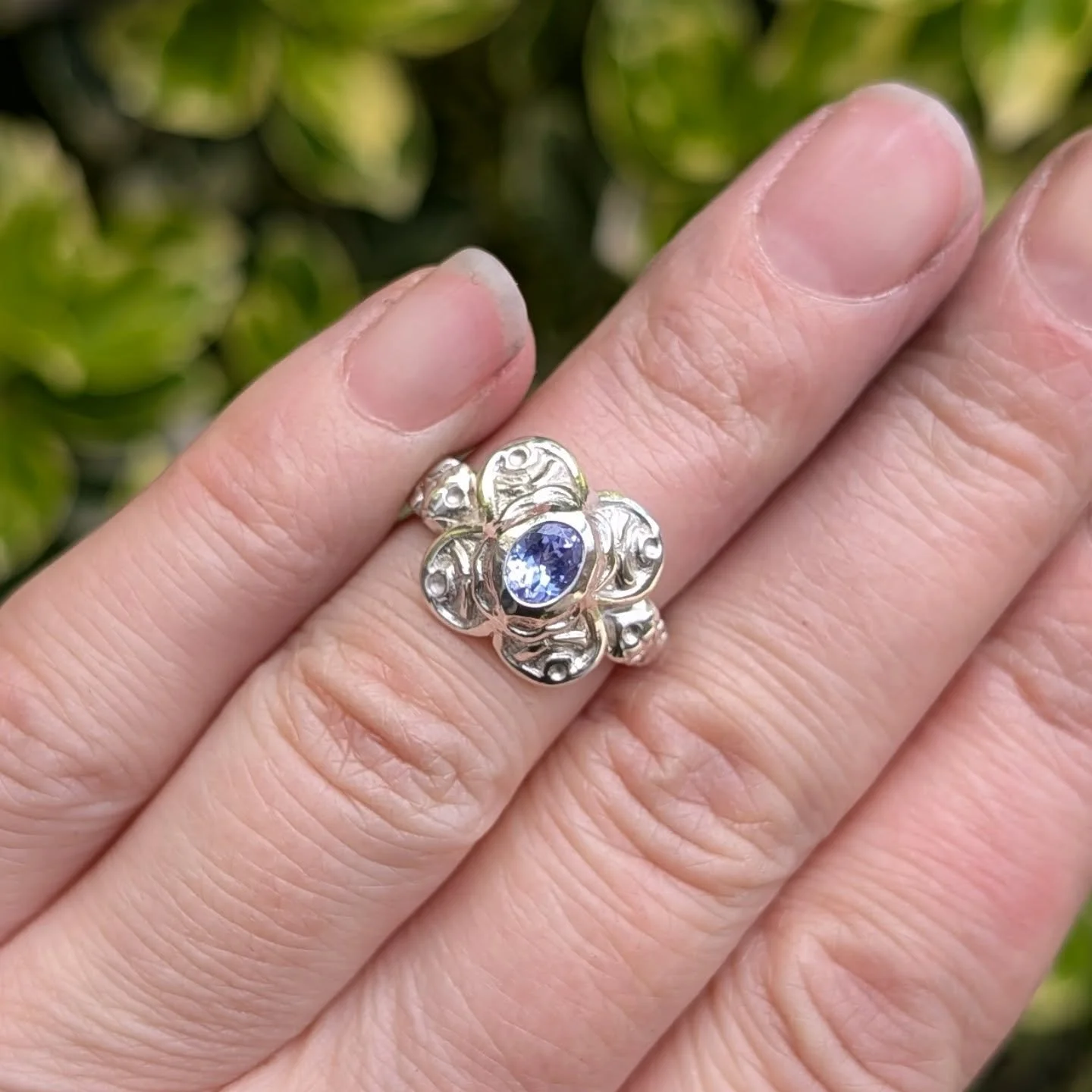 Had a really good time making this medieval repro ring with a faceted tanzanite from a ring the client already had. 
I love the way the modern cuts look in medieval styles! 
#customring #medievalring #torontohandmade #historicaljewelry