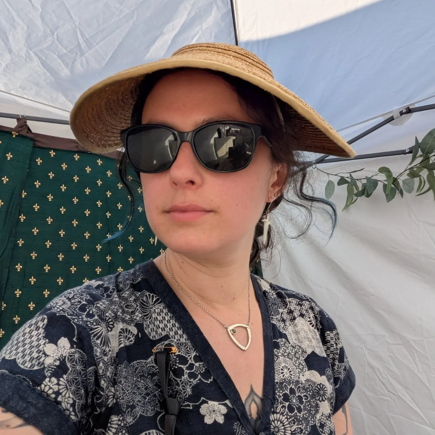 I'll be vending at the beaches arts and crafts festival coming up this weekend! June 13/14th at Kew gardens in the beaches from 10-6. 

Hopefully it won't be quite as hot as I was in this picture I took at the Toronto outdoor art fest last year, but 