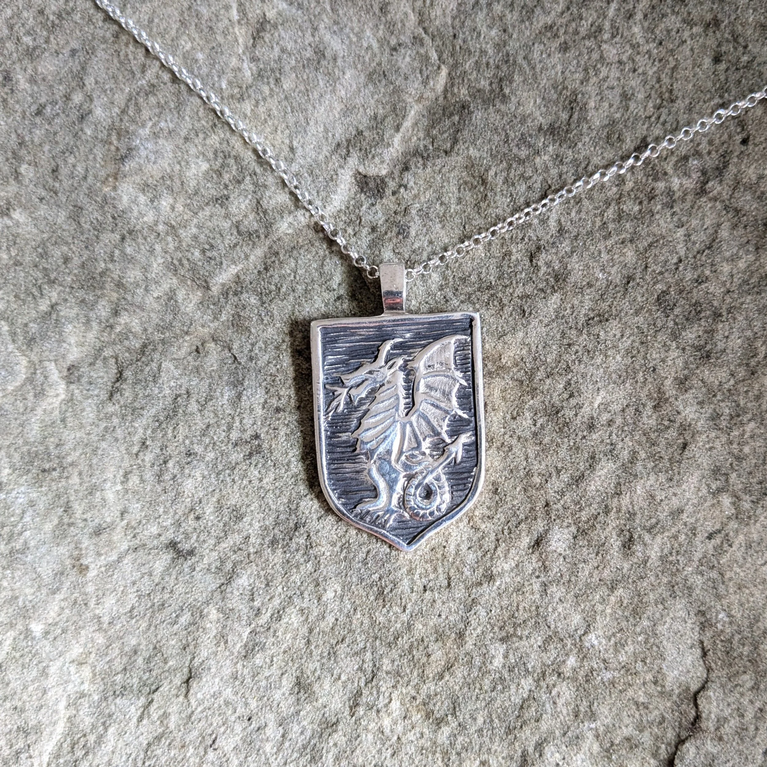 Heraldic dragon pendant