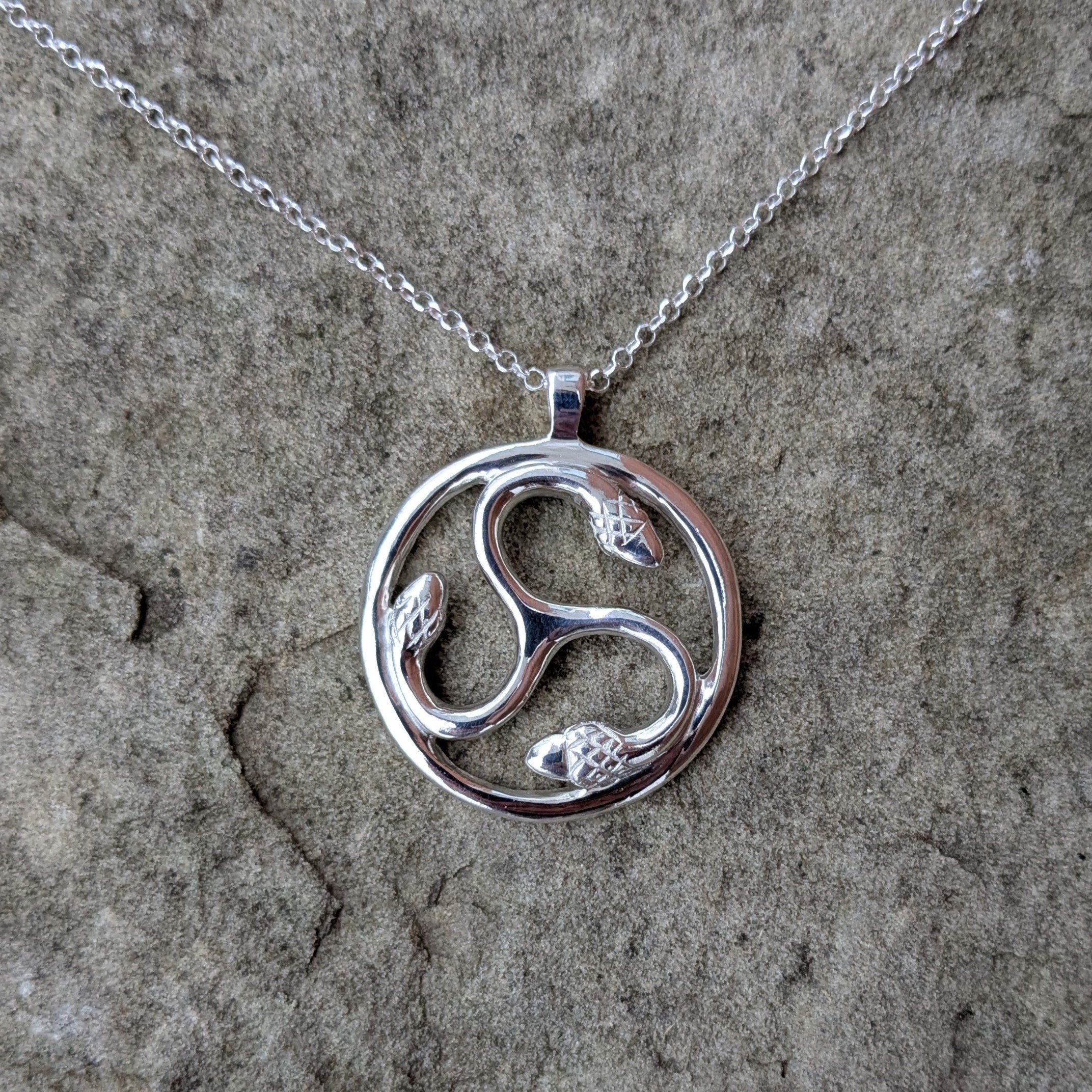 Triskellion acorn pendant