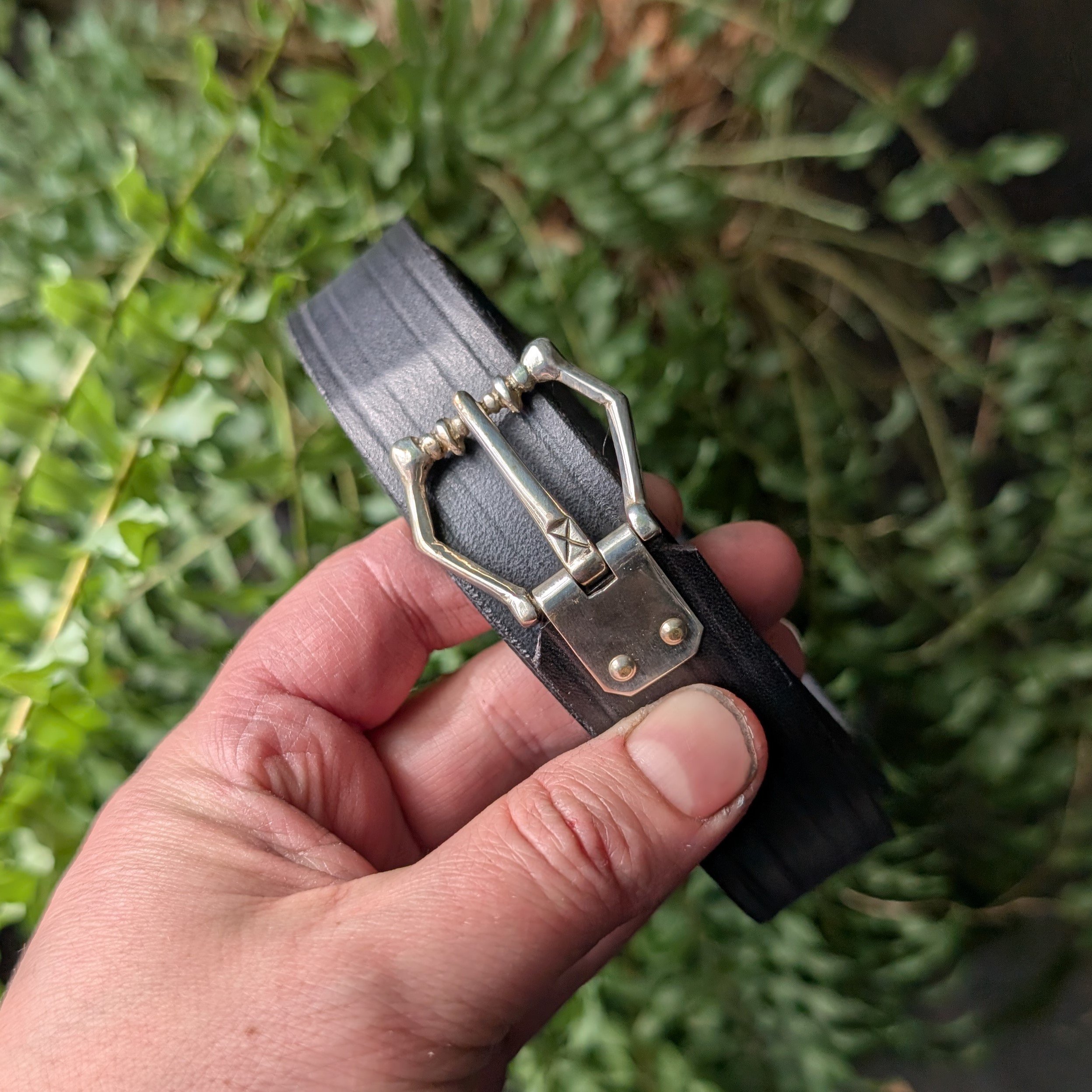 1 Inch rattlesnake belt in a medieval style.