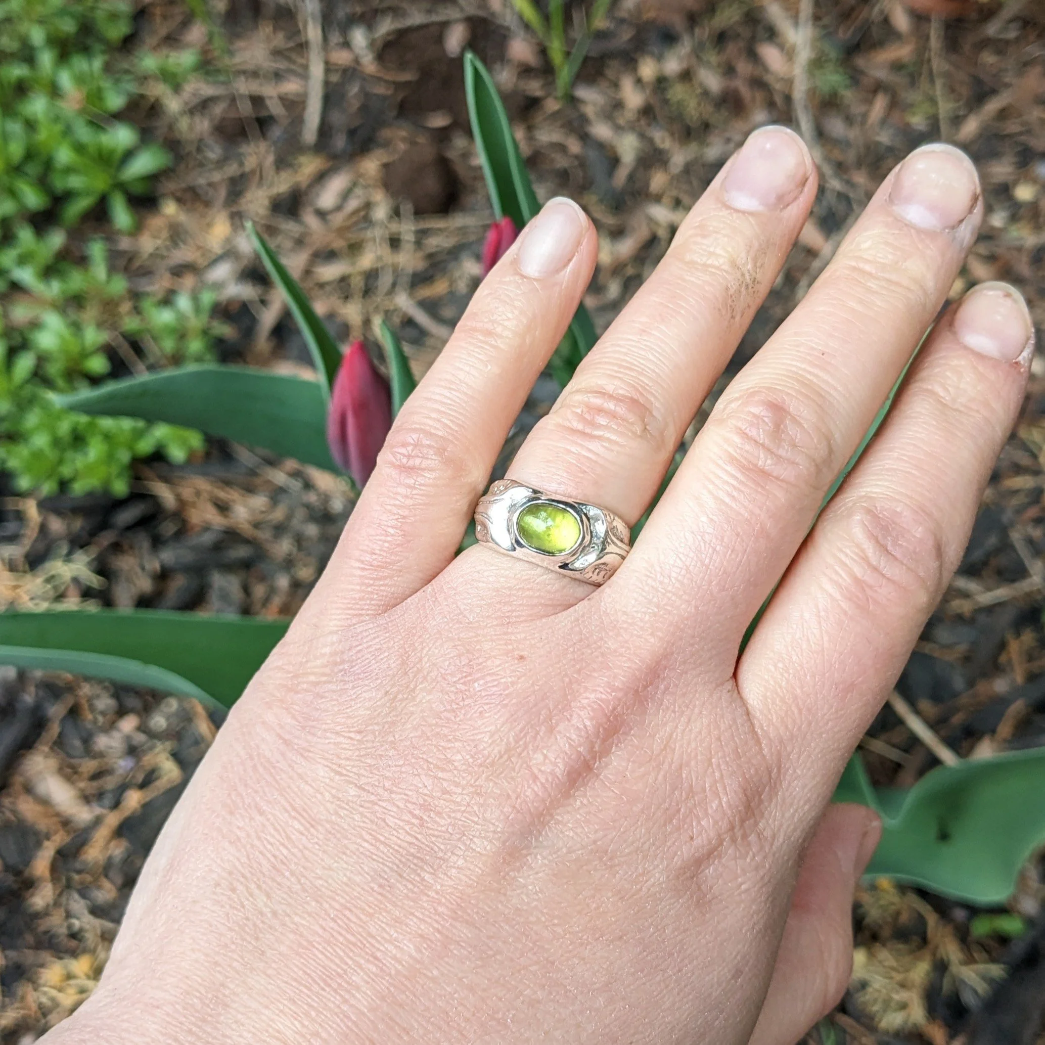 Medieval garnet men's ring
