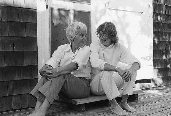 Mary Oliver (right) with Molly Malone Cook (1925–2005) at the couple's home in Provincetown, Massachusetts