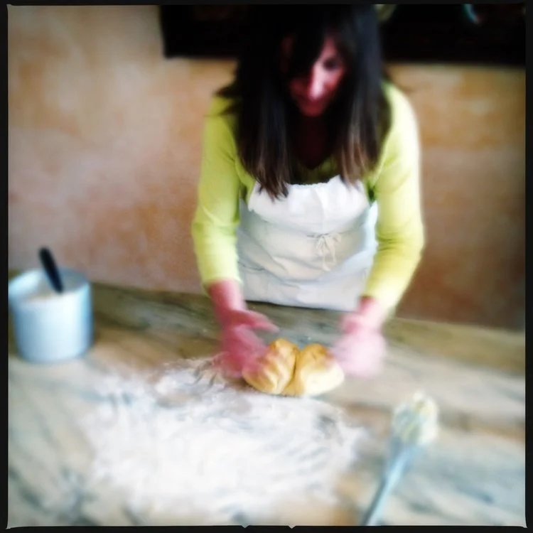 making pasta with Elena, 2014, 10x10