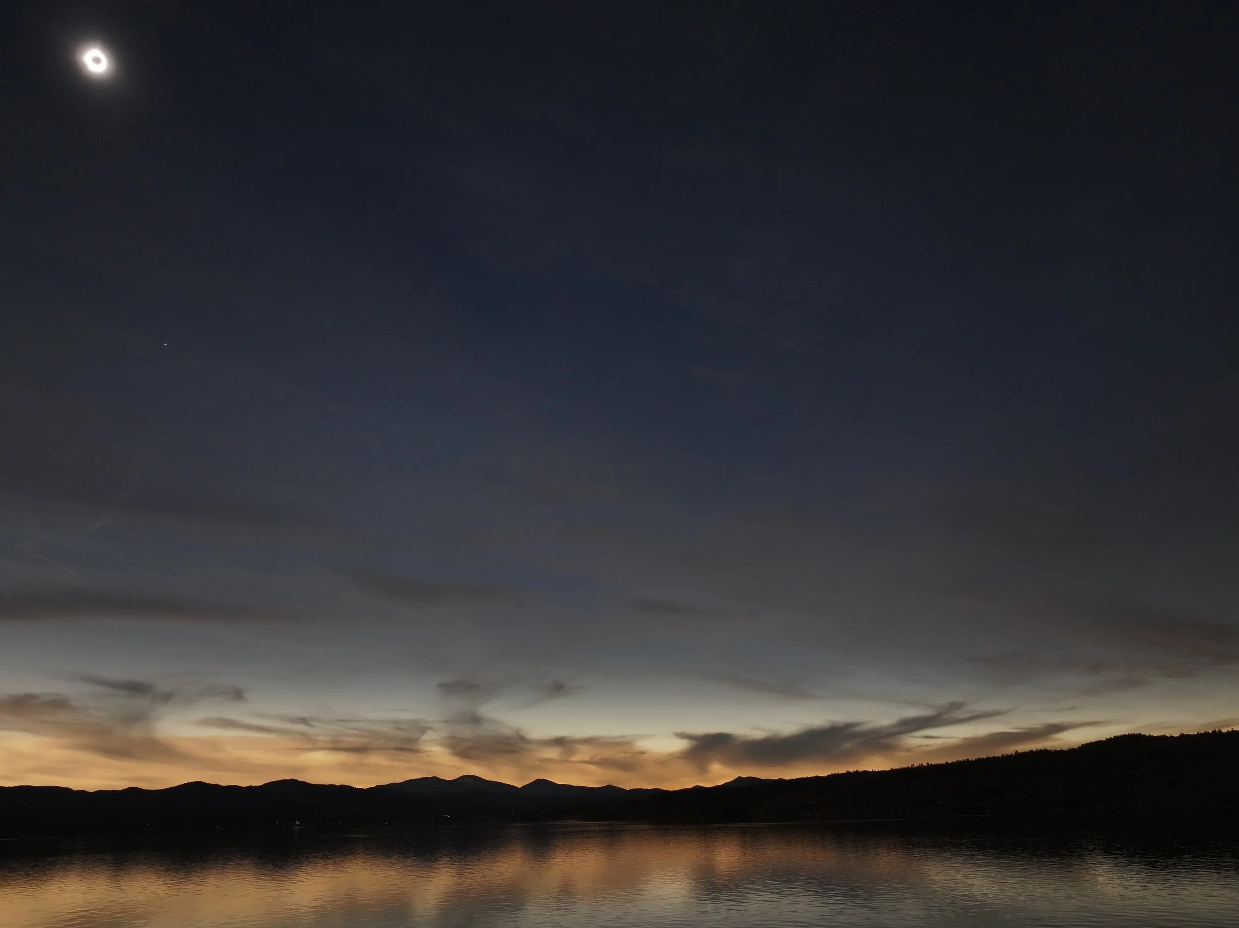 clouds on the lake, drone photograph