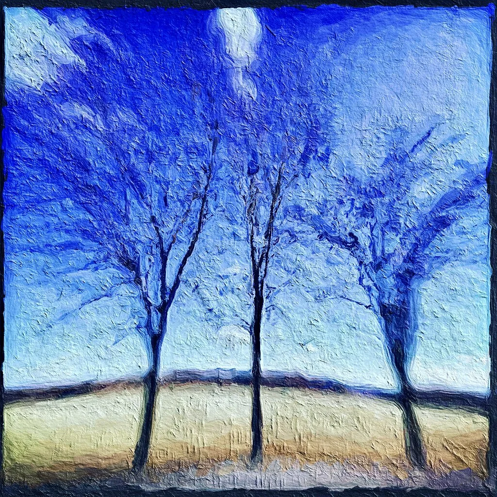 blue trees, 2022