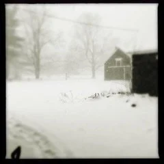barn in a blizzard ,2014