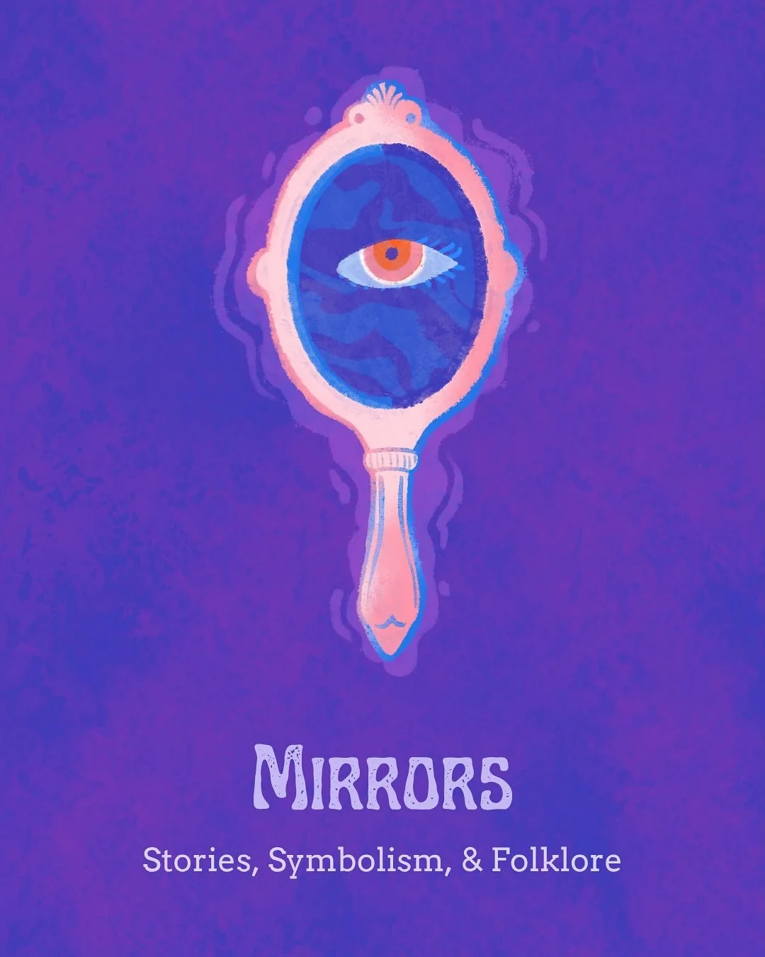 scrying &gt; texting 🪞 ✨ 
.
.
.
#folklore #superstition #magic #mirrors #catoptromancy #illustration #design #womenofillustration #ladieswhodesign #scrying #procreate #procreateillustration