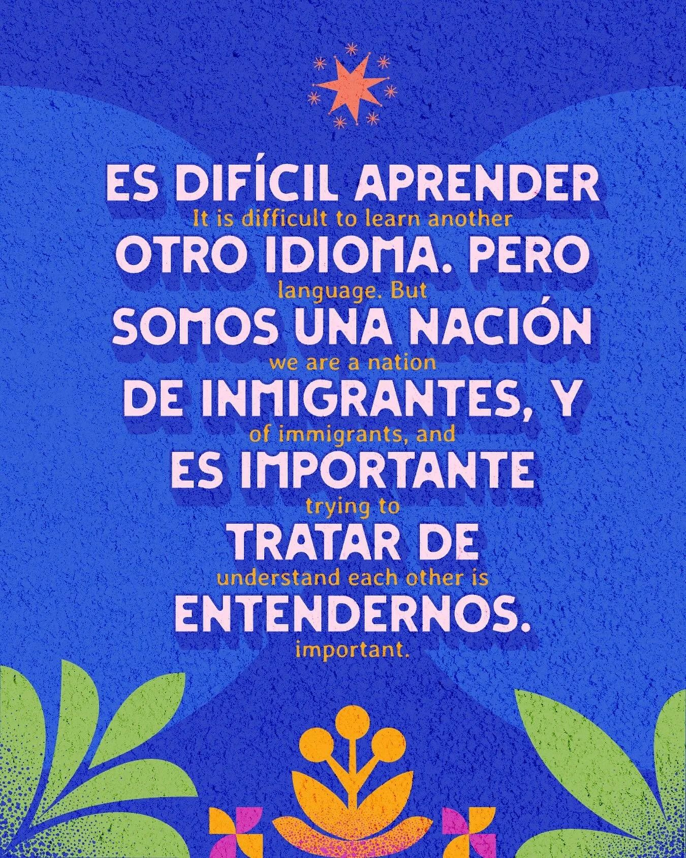 benito said we have four months, team 🫵❤️&zwj;🔥
.
.
.
.
#nationofimmigrants #typography #Spanish #language #kittl @badbunnypr