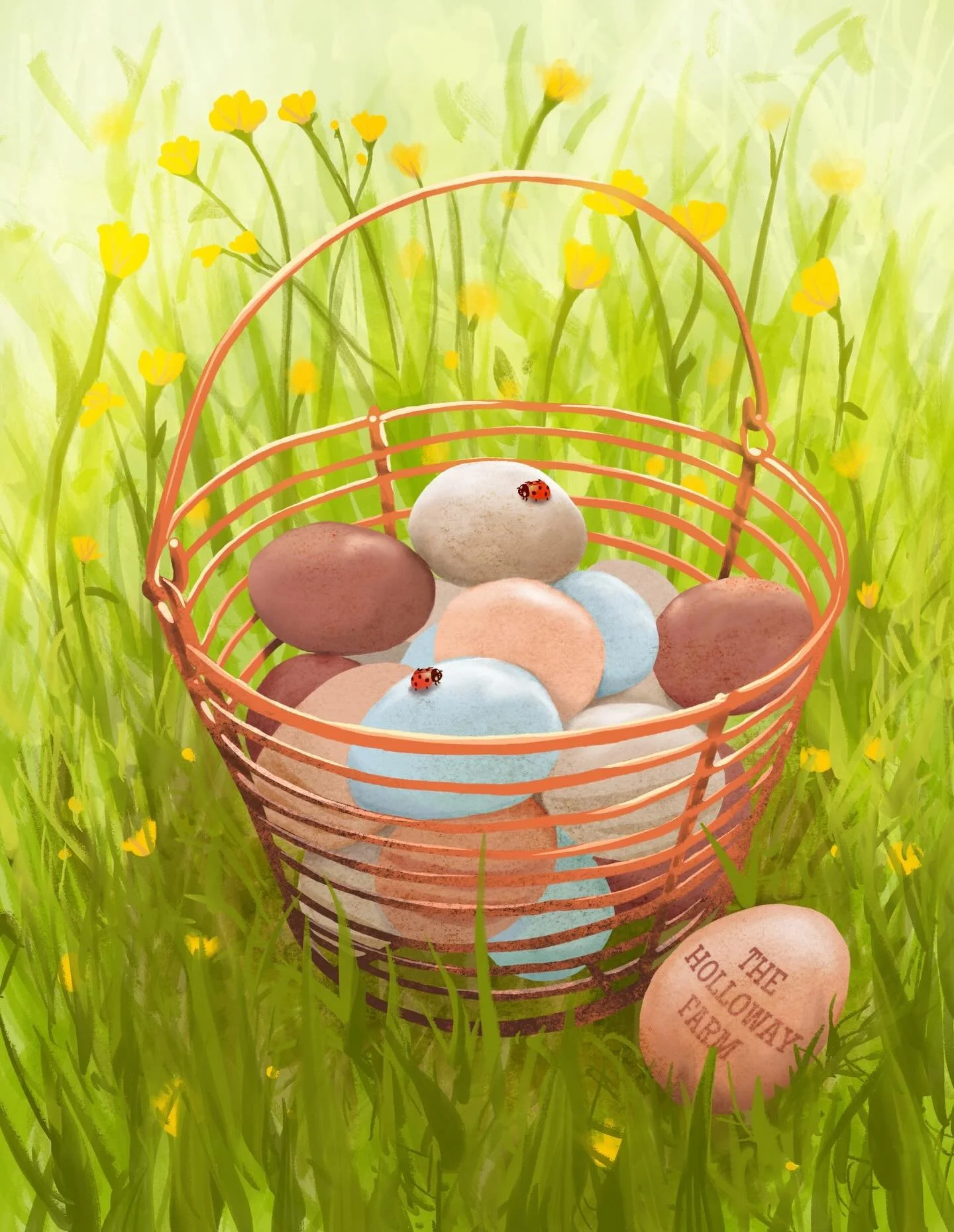 If you need a little warmth and sunshine on a cold December day, look at this illustration for @thehollowayfarm! Some of you DE/MD/PA folks may have seen them most recently at @thebrandywineparkfarmersmarket right before Christmas&mdash; check out th