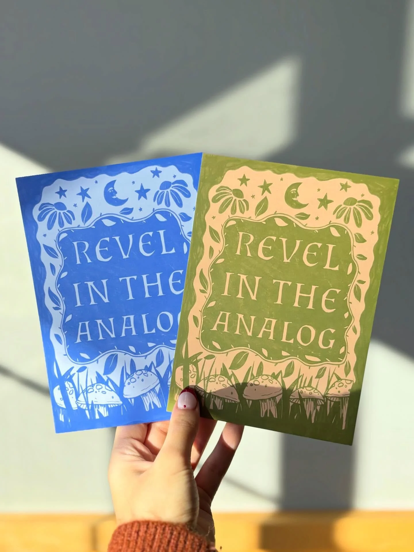 New stuff available! 💌🍄🌜 [more 5x7 prints + 2&rdquo; stickers] Thank you to those who have invested and supported my weird and amazing freelance journey so far. It. Means. Everything. 

#illustrator #designer #cottagecore #valentinescard #illustra