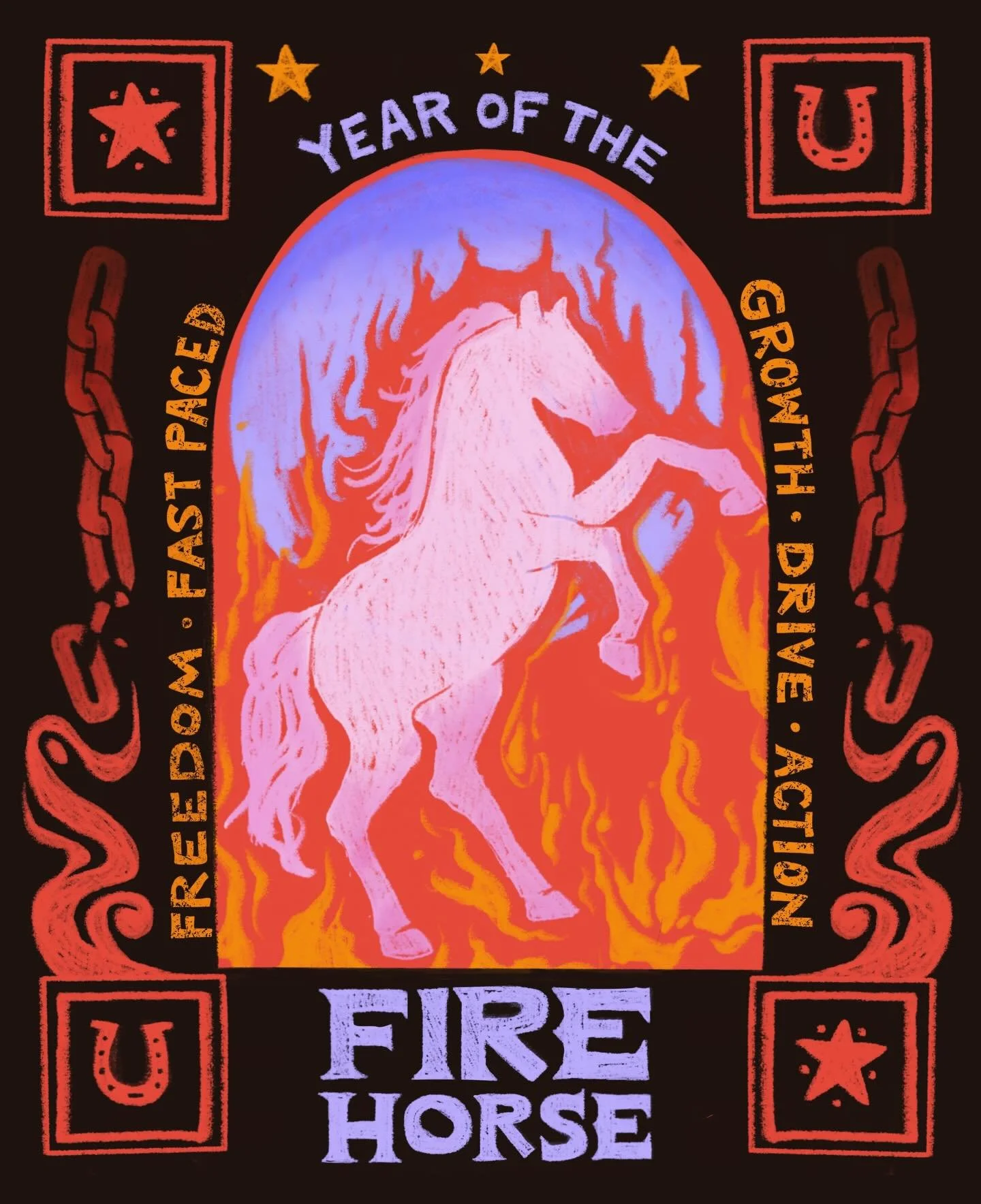 On February 17th we enter, according to the Chinese zodiac, the year of the Fire Horse. It&rsquo;s the start of the Chinese new year and for the next 12 months the focus will be on quick action, change, and freedom of self-expression. 🔥 (Last year, 