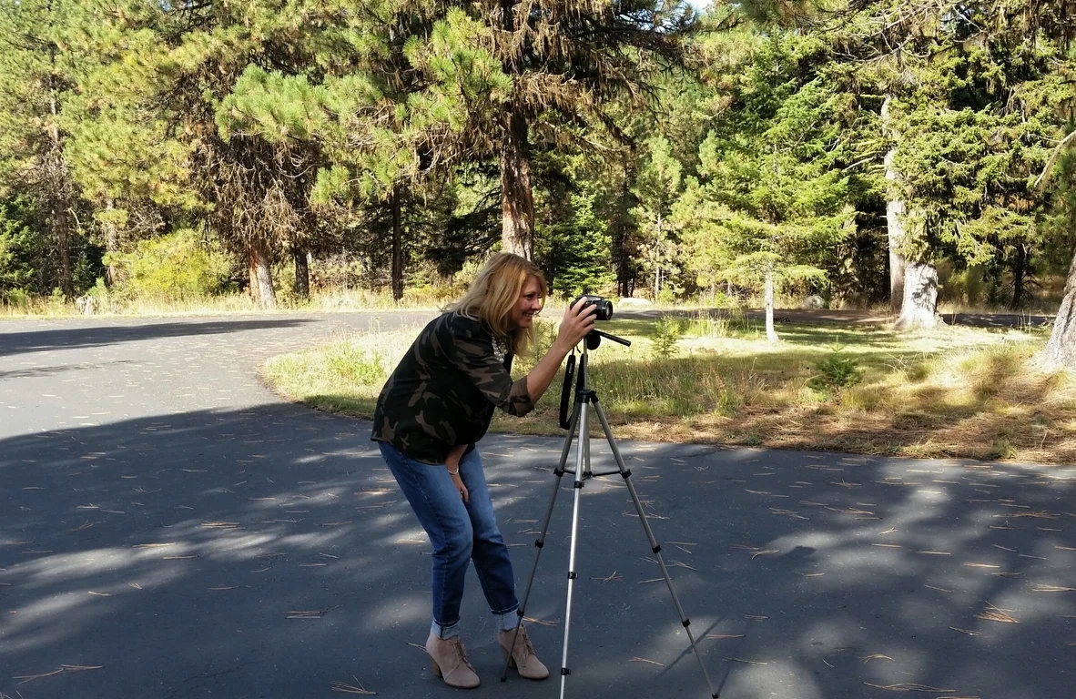 RT took a picture of me setting up my timer.