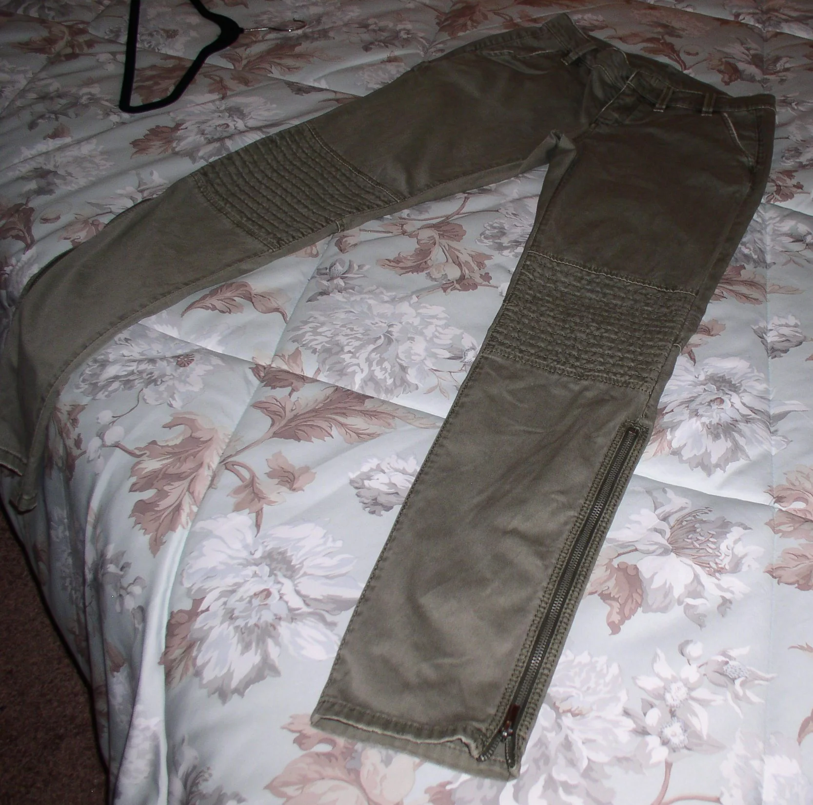 Olive BCBG Cargo pants-front