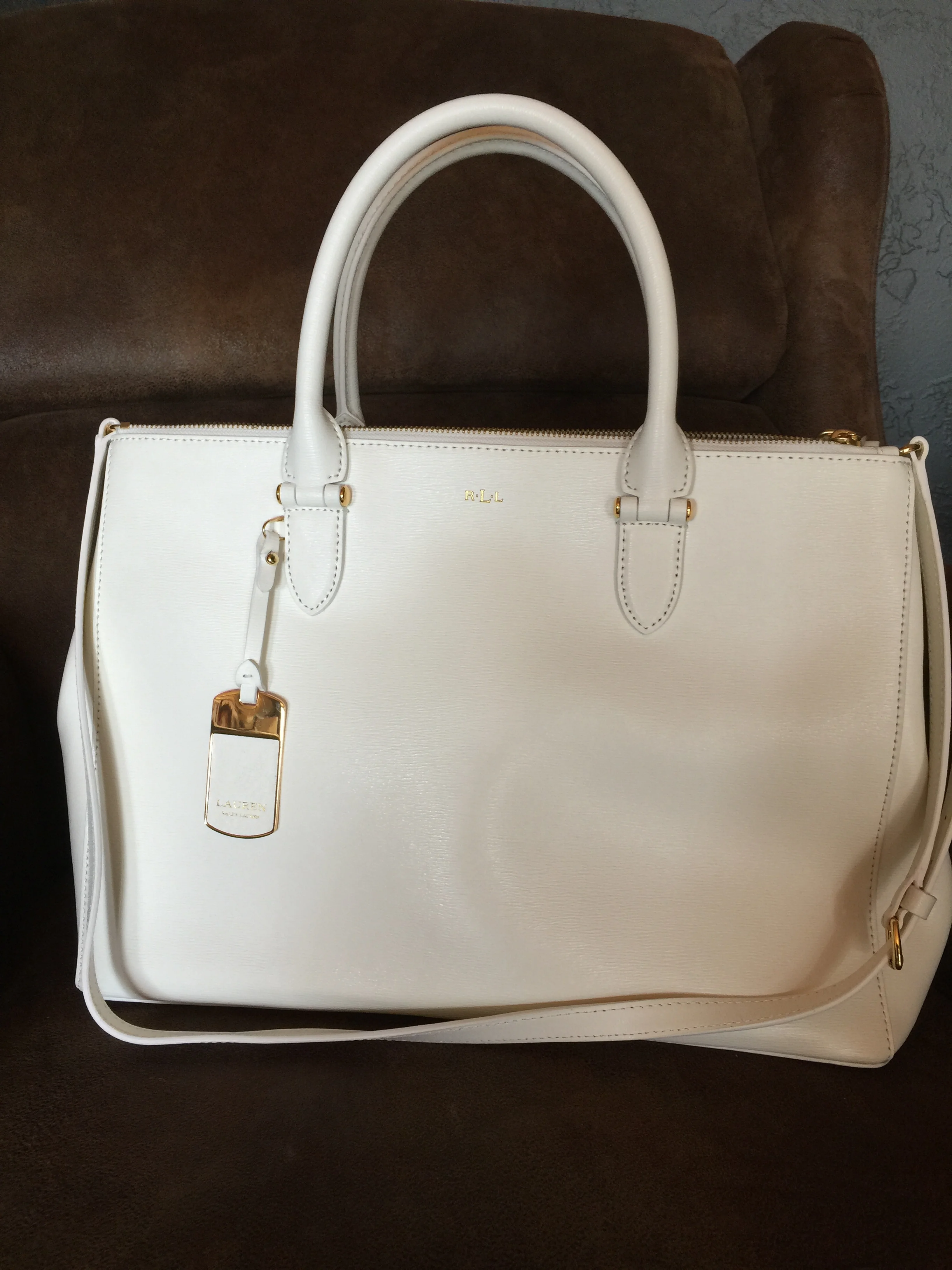 RL bag bought at TJ Max this winter. I wanted a bag in this color all last summer and finally found one I love!