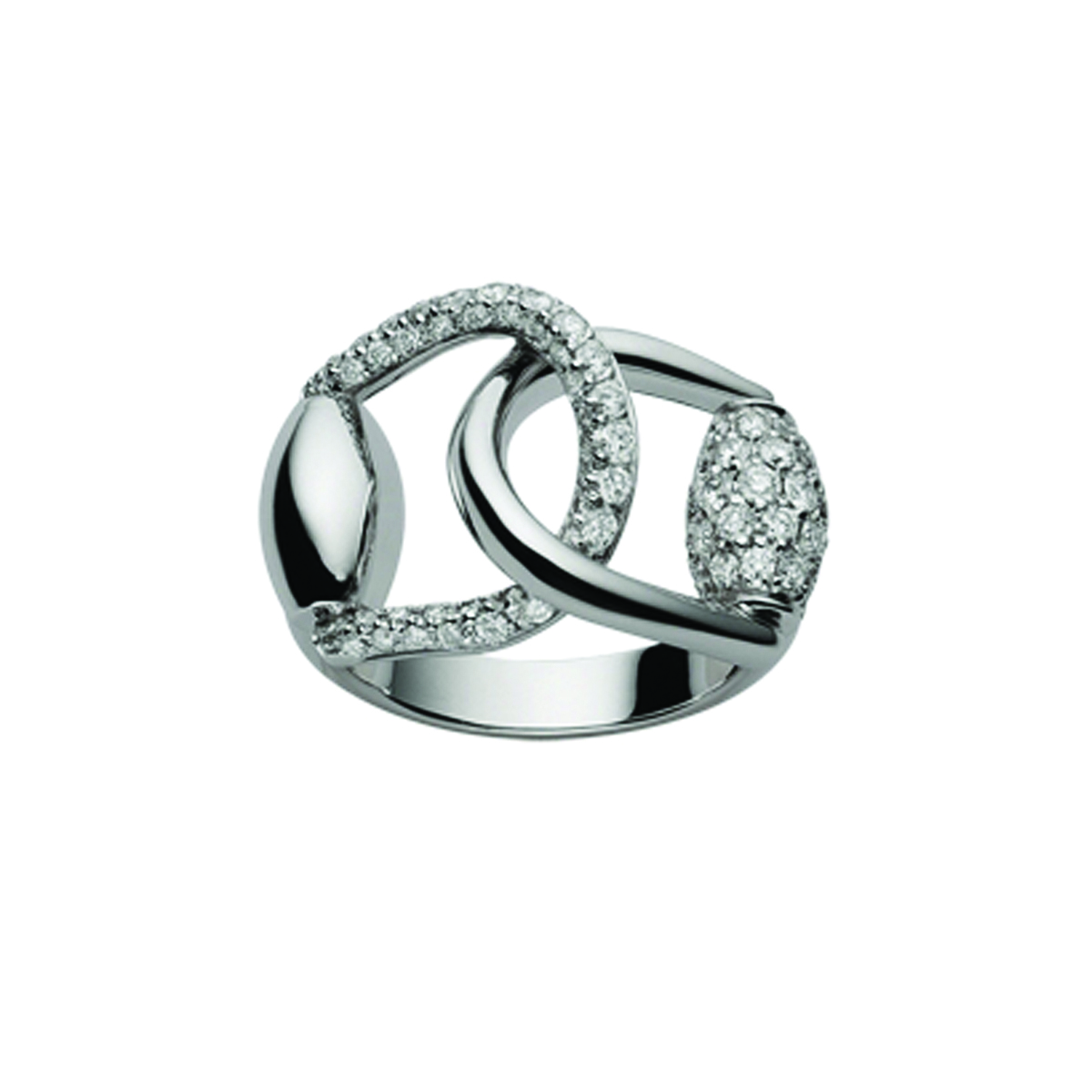 Gucci 18K White Gold and Diamond Ring