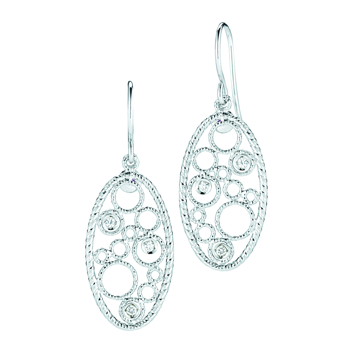 Roberto Coin 18K White Gold Diamond Earrings
