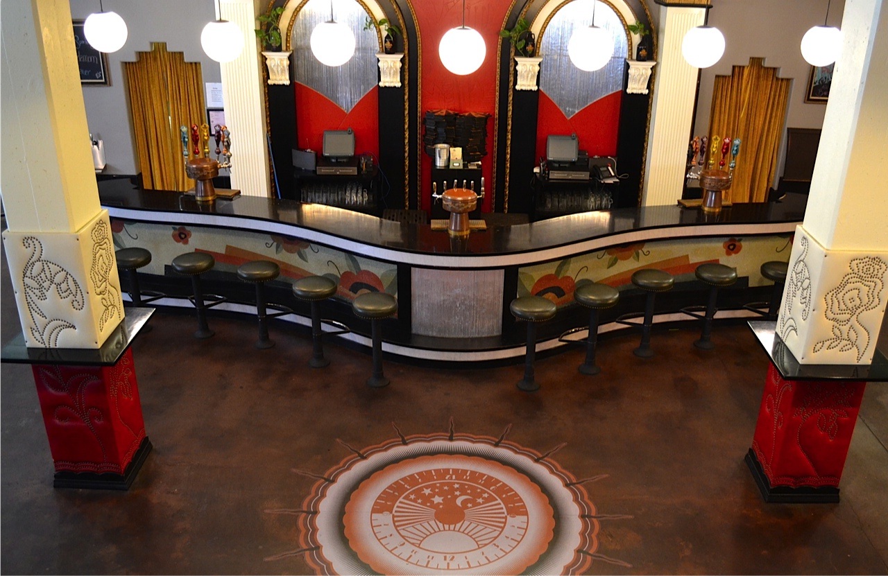 Interior bar at Angel City Brewery