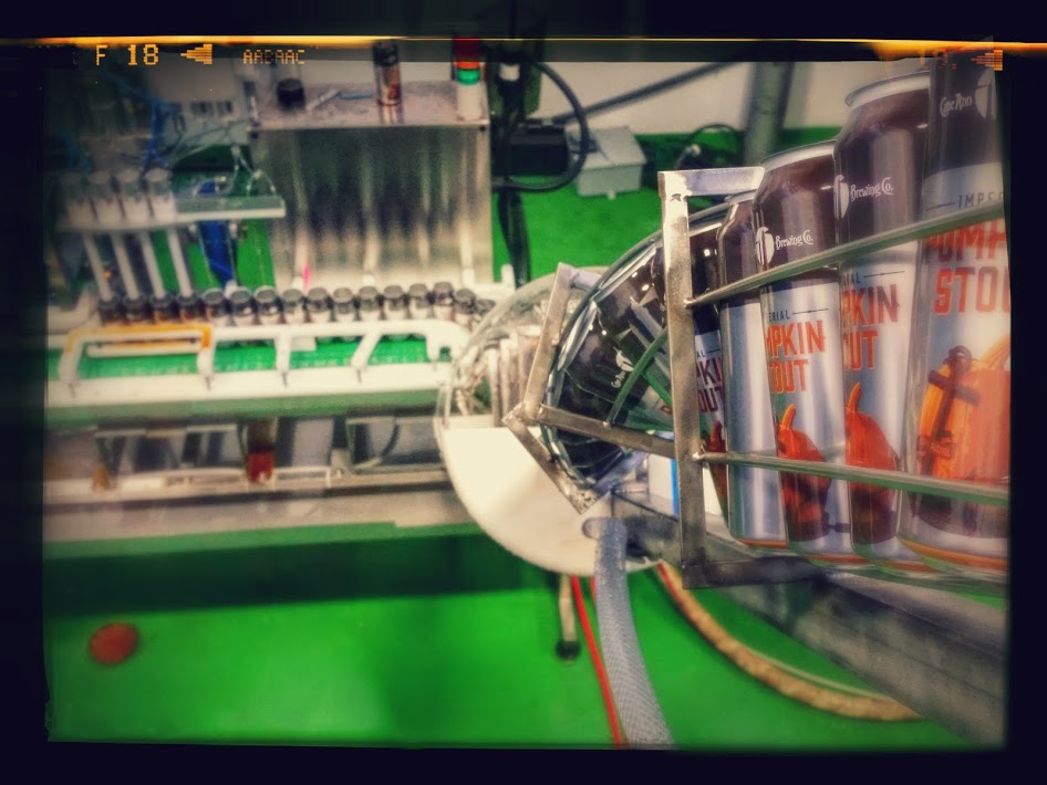 The canning line at Cape Ann Brewing.