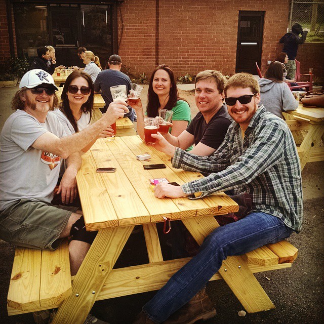Nothing better than fresh craft beer with friends. 