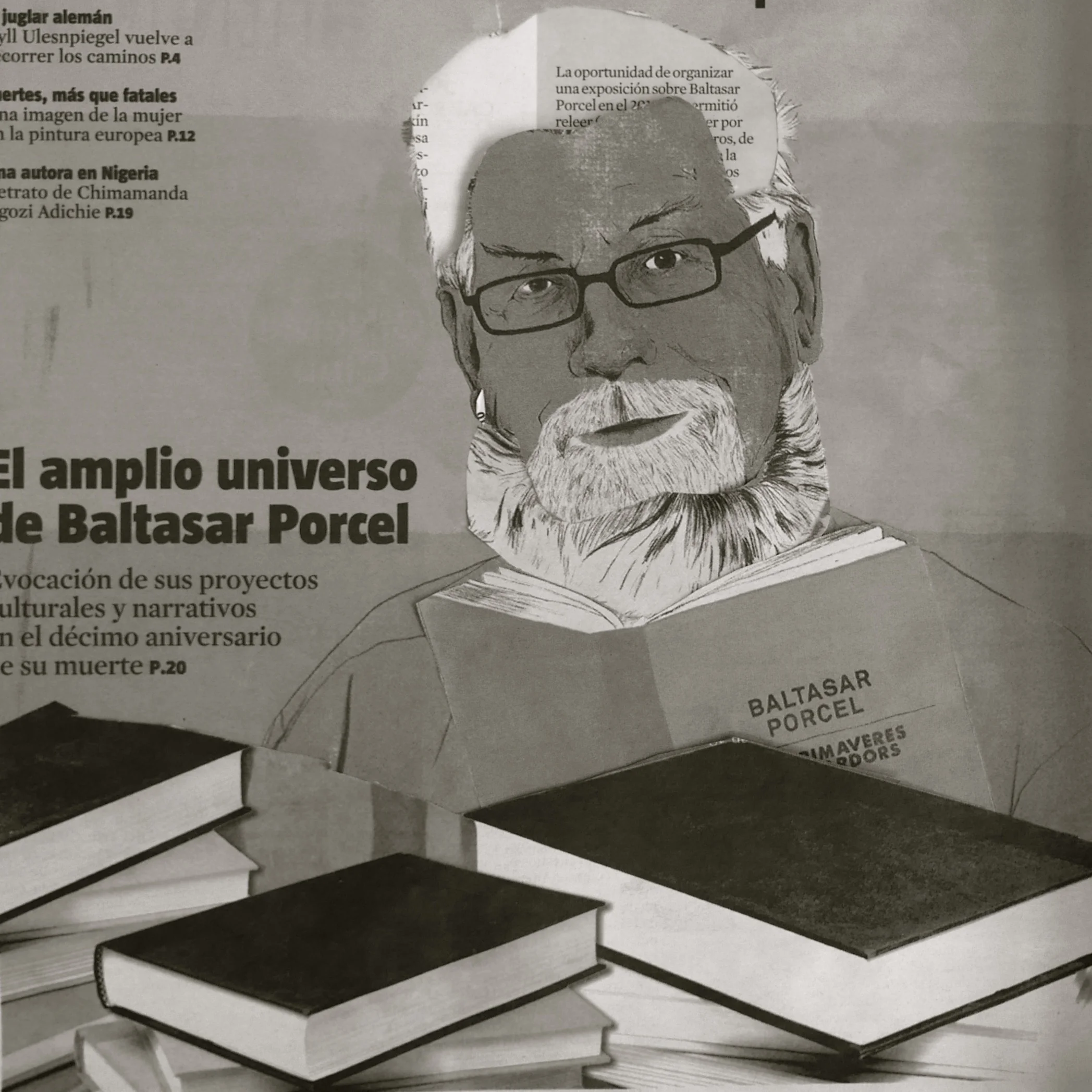Barbarismus. Collage Cryp. Baltasar Porcel bn